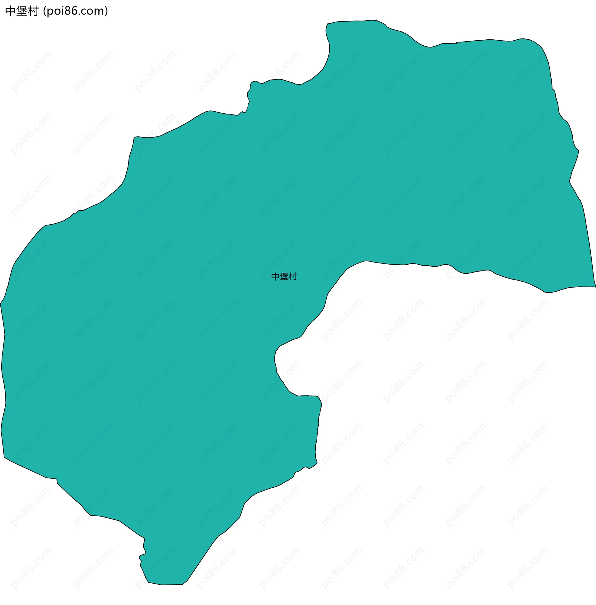 中堡村边界地图