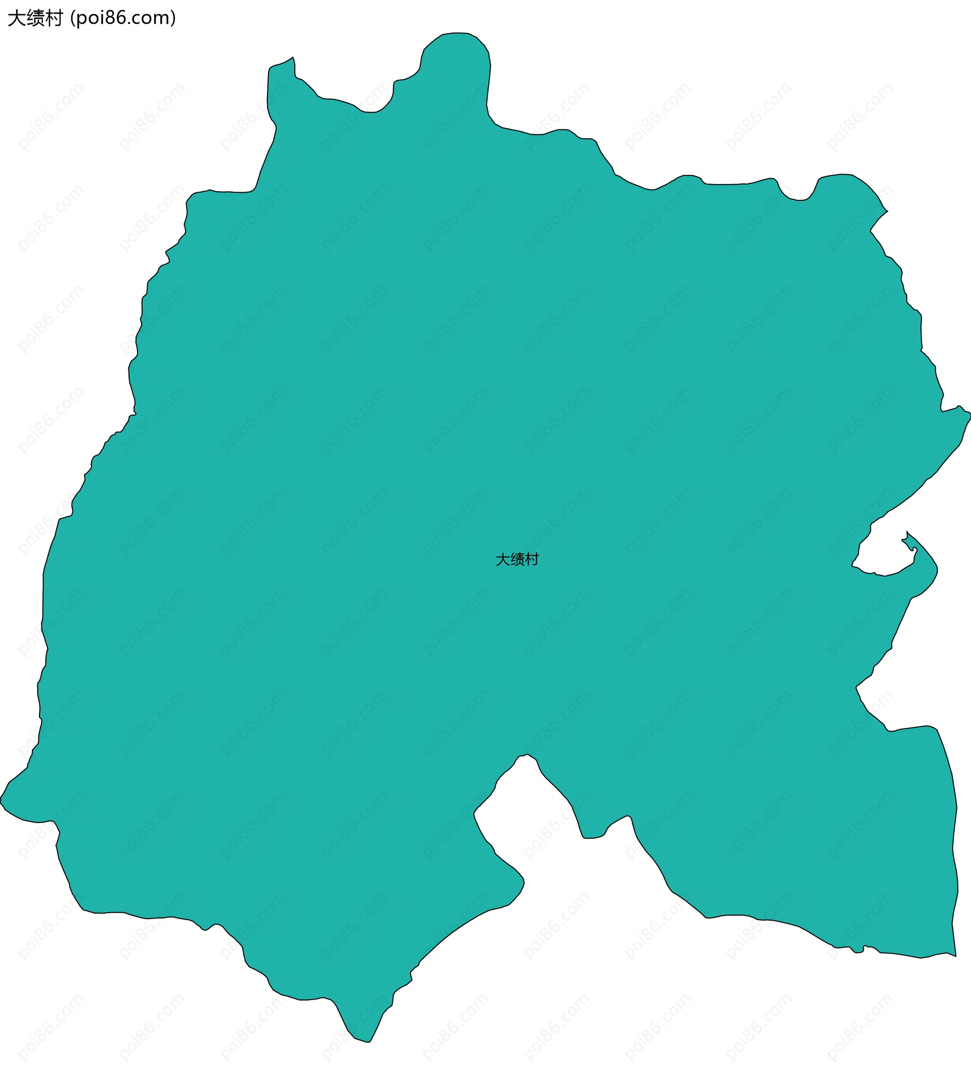 大绩村边界地图