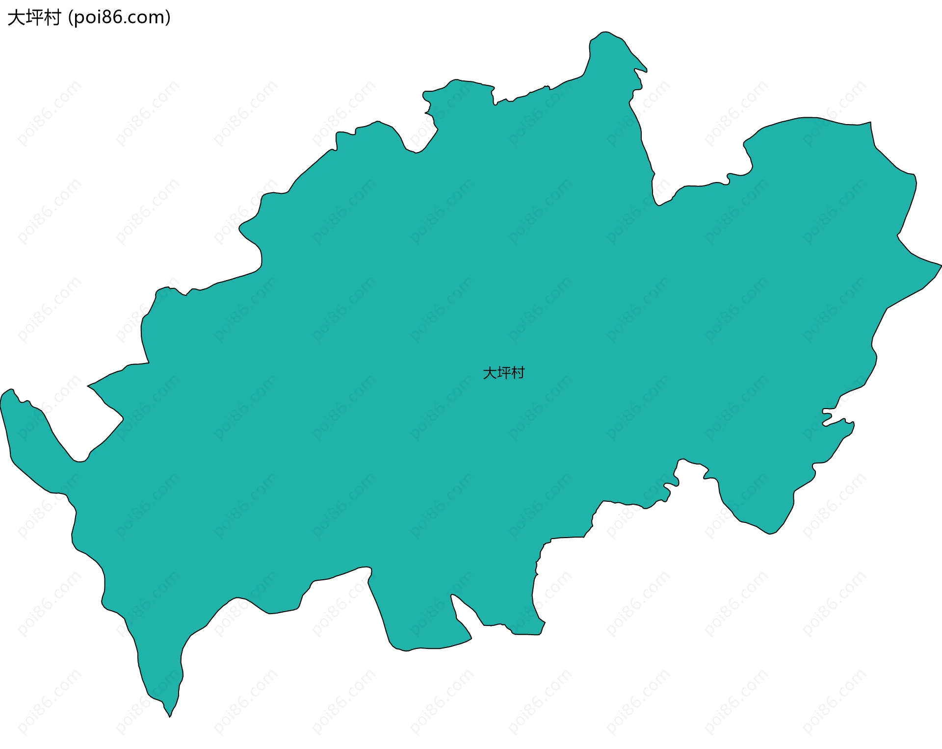 大坪村边界地图
