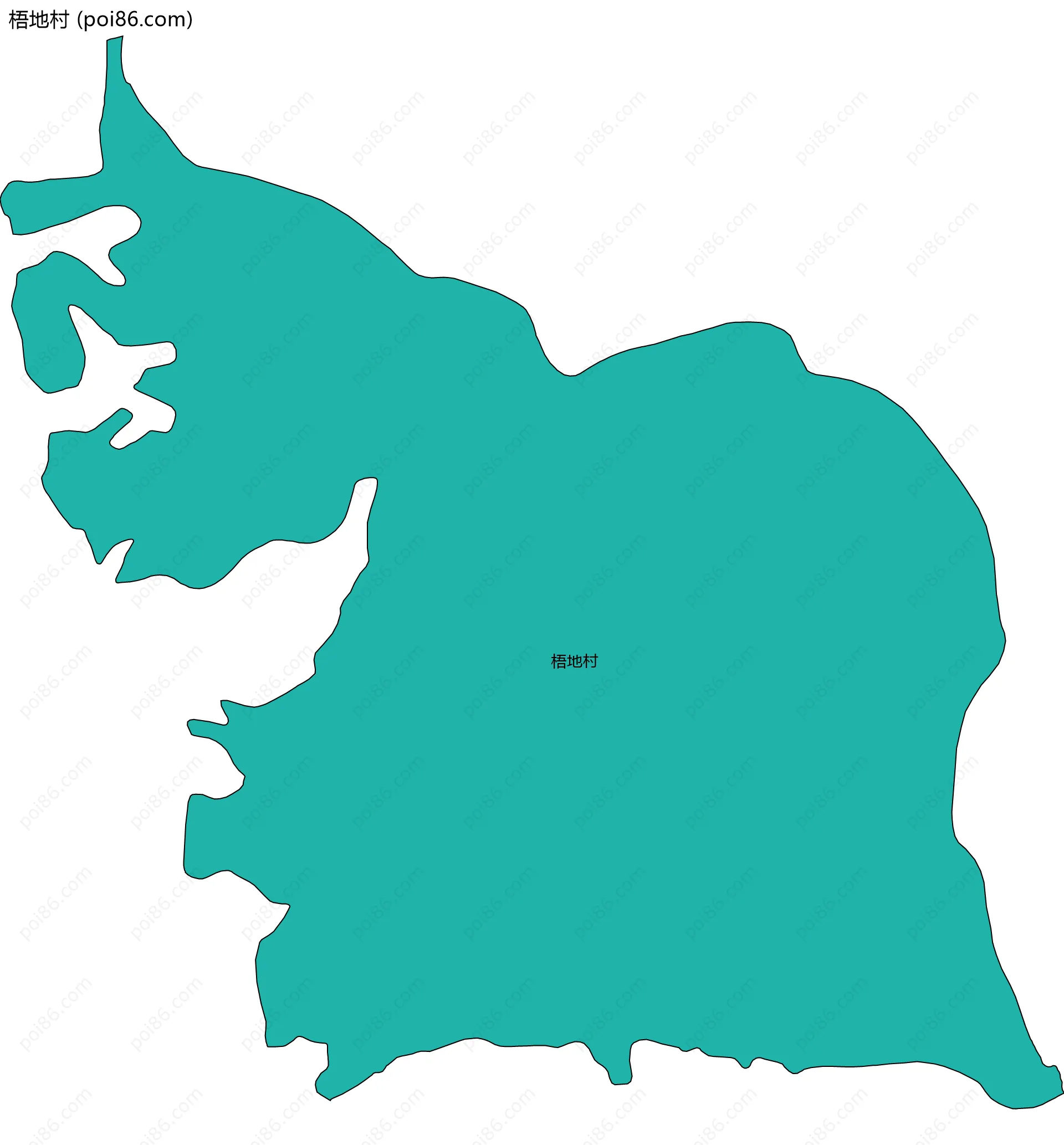 梧地村边界地图