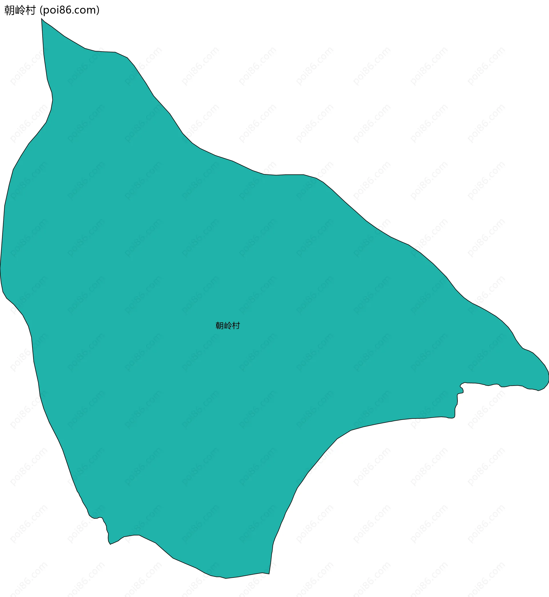朝岭村边界地图