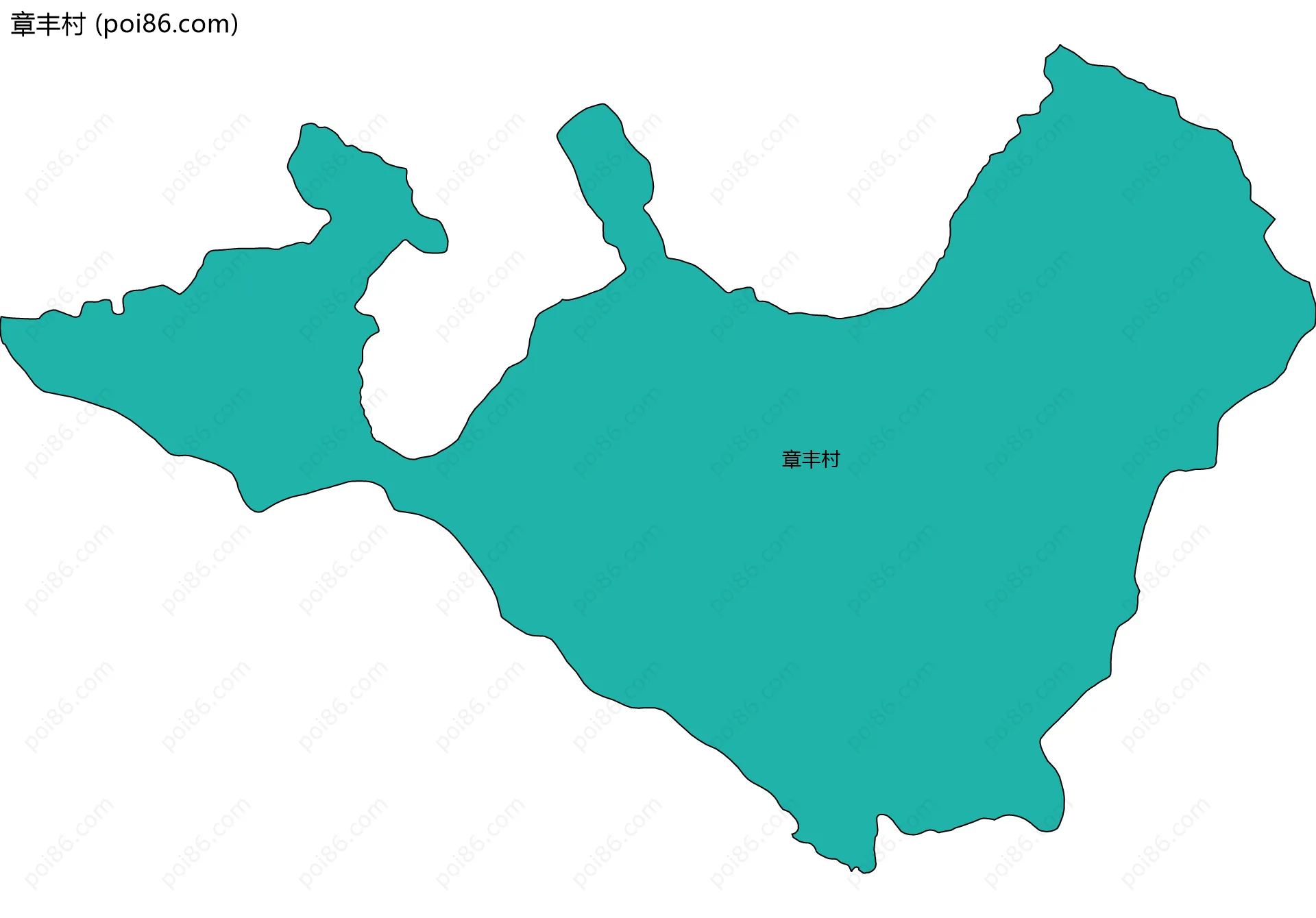 章丰村边界地图