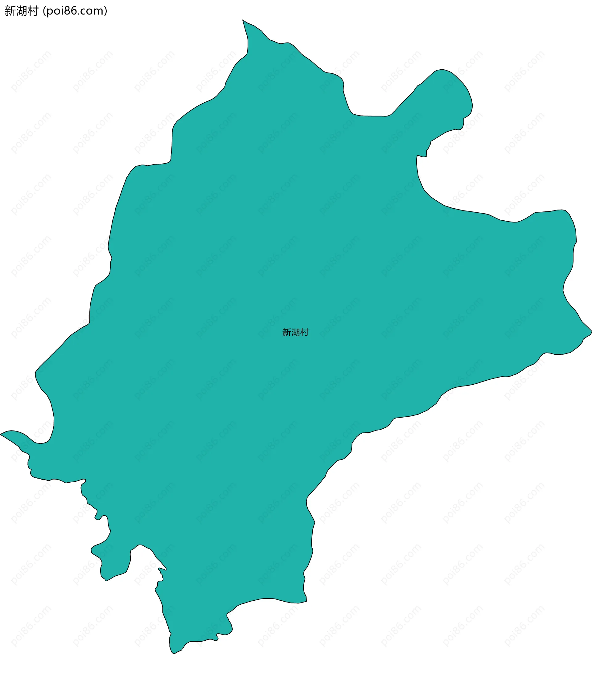 新湖村边界地图