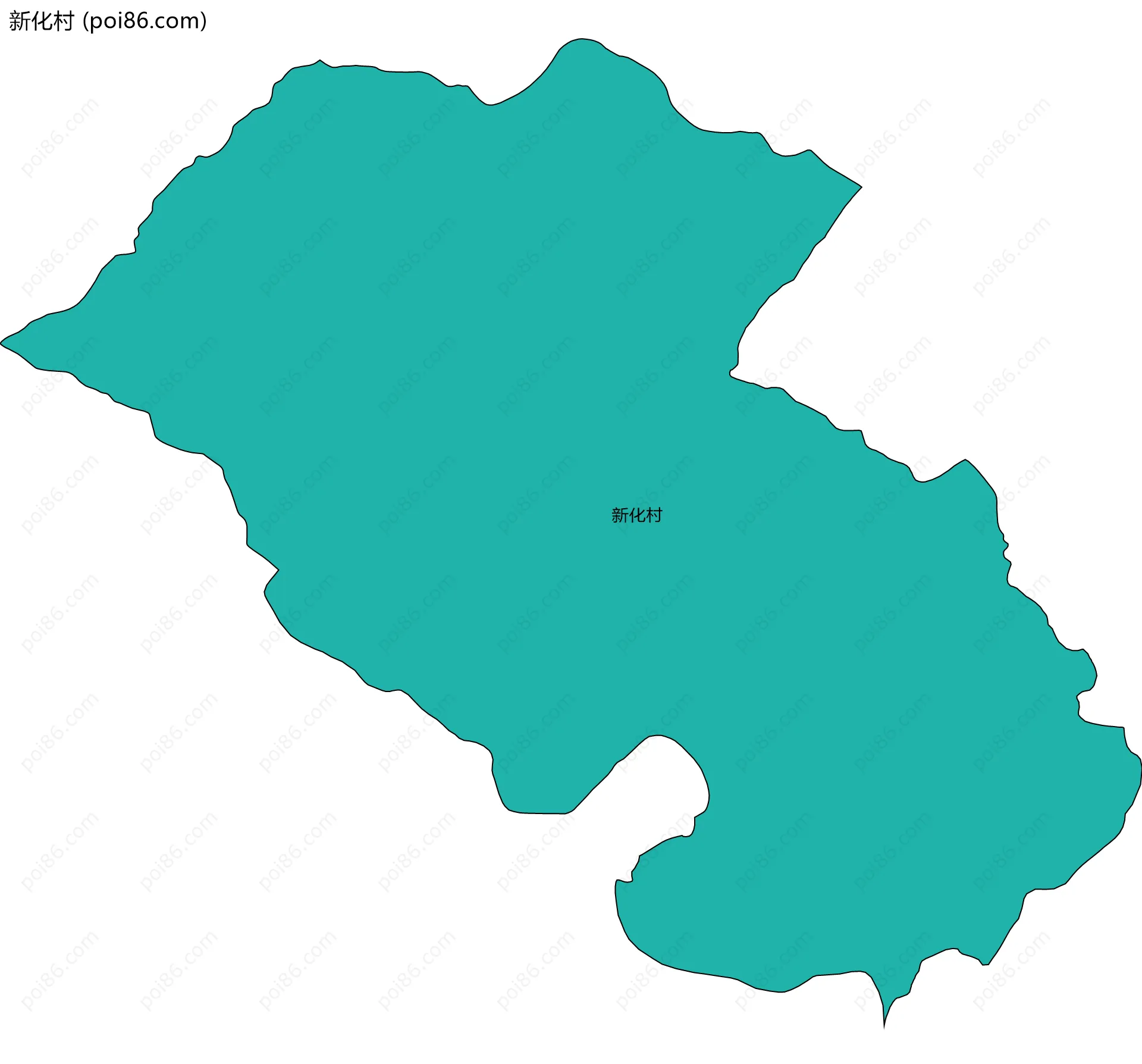 新化村边界地图
