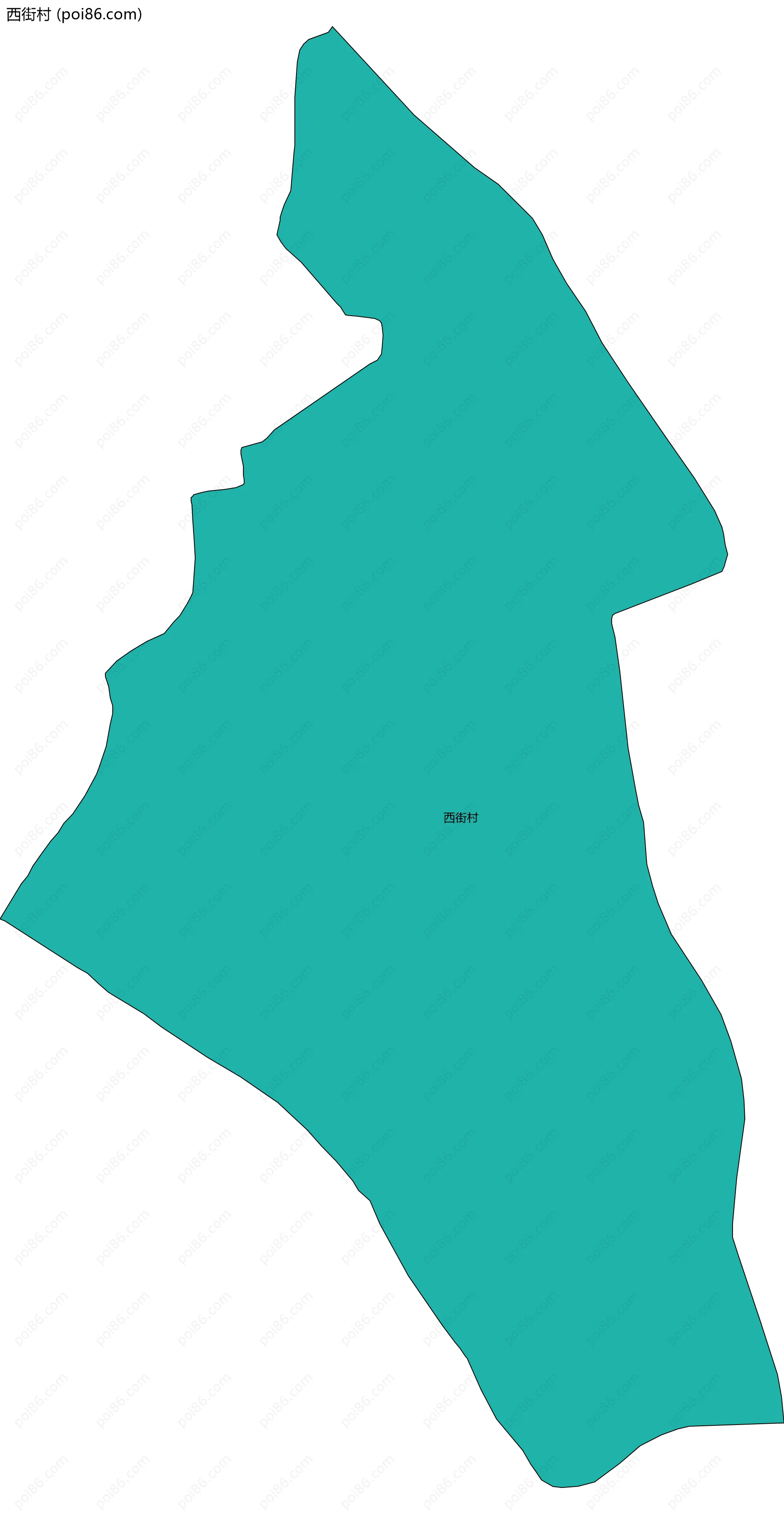 西街村边界地图