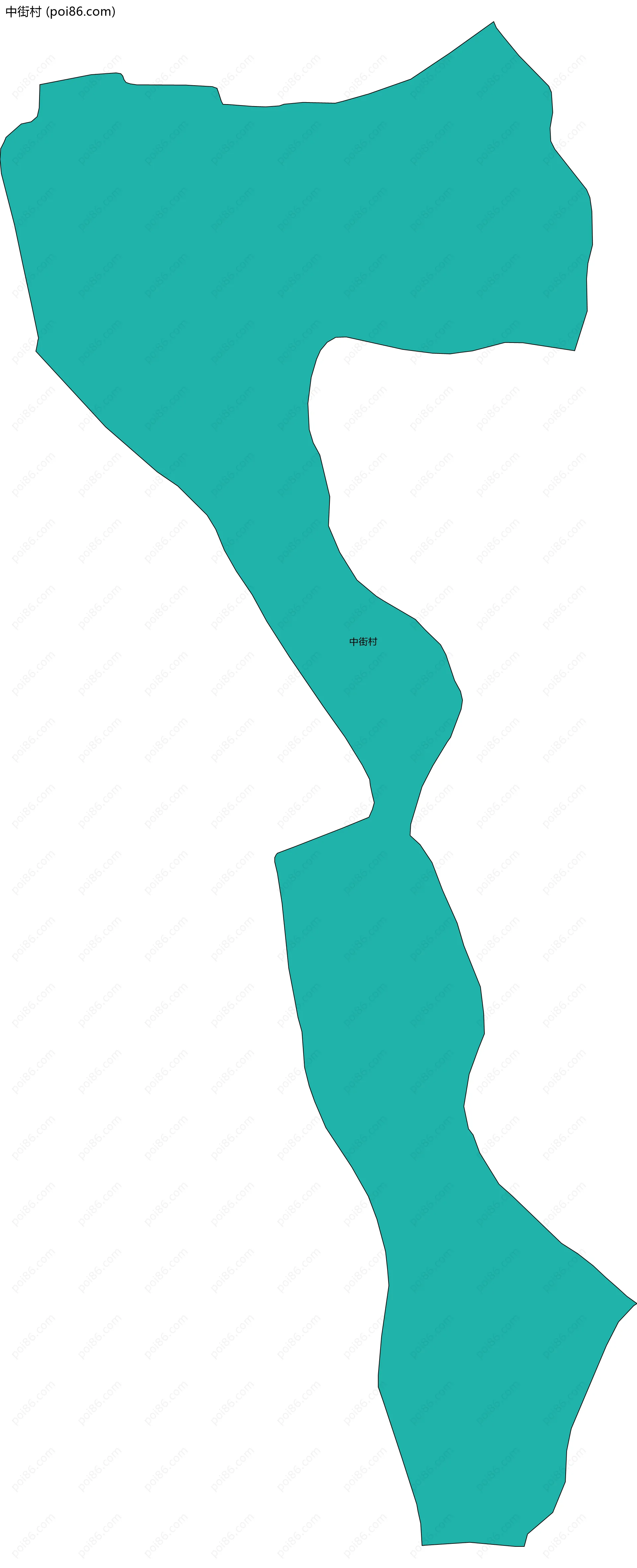 中街村边界地图