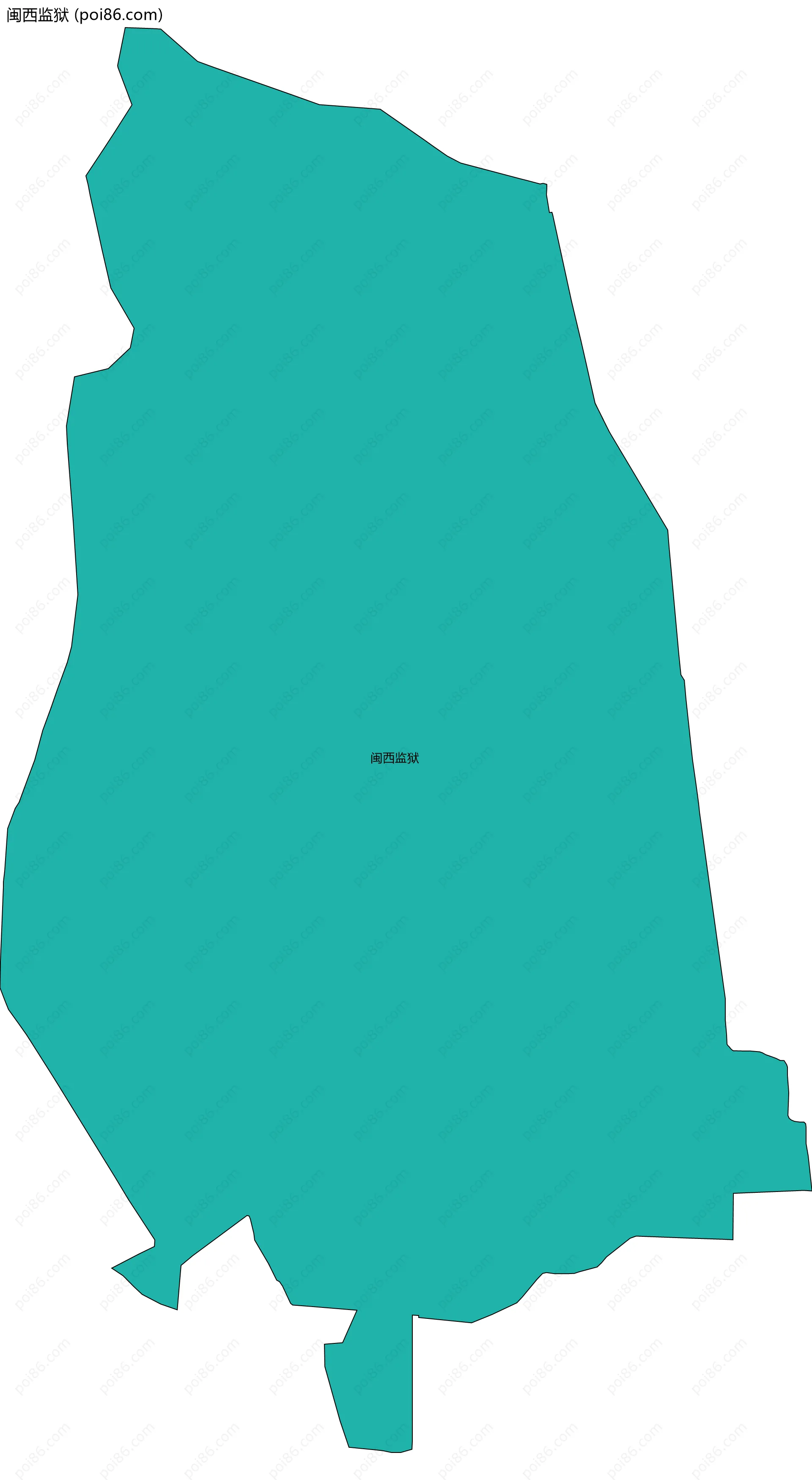 闽西监狱边界地图