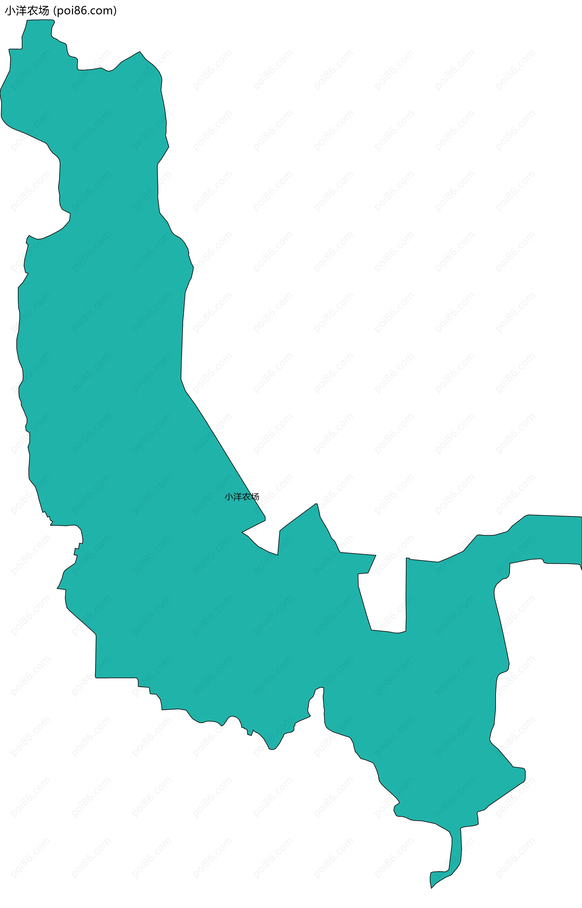 小洋农场边界地图