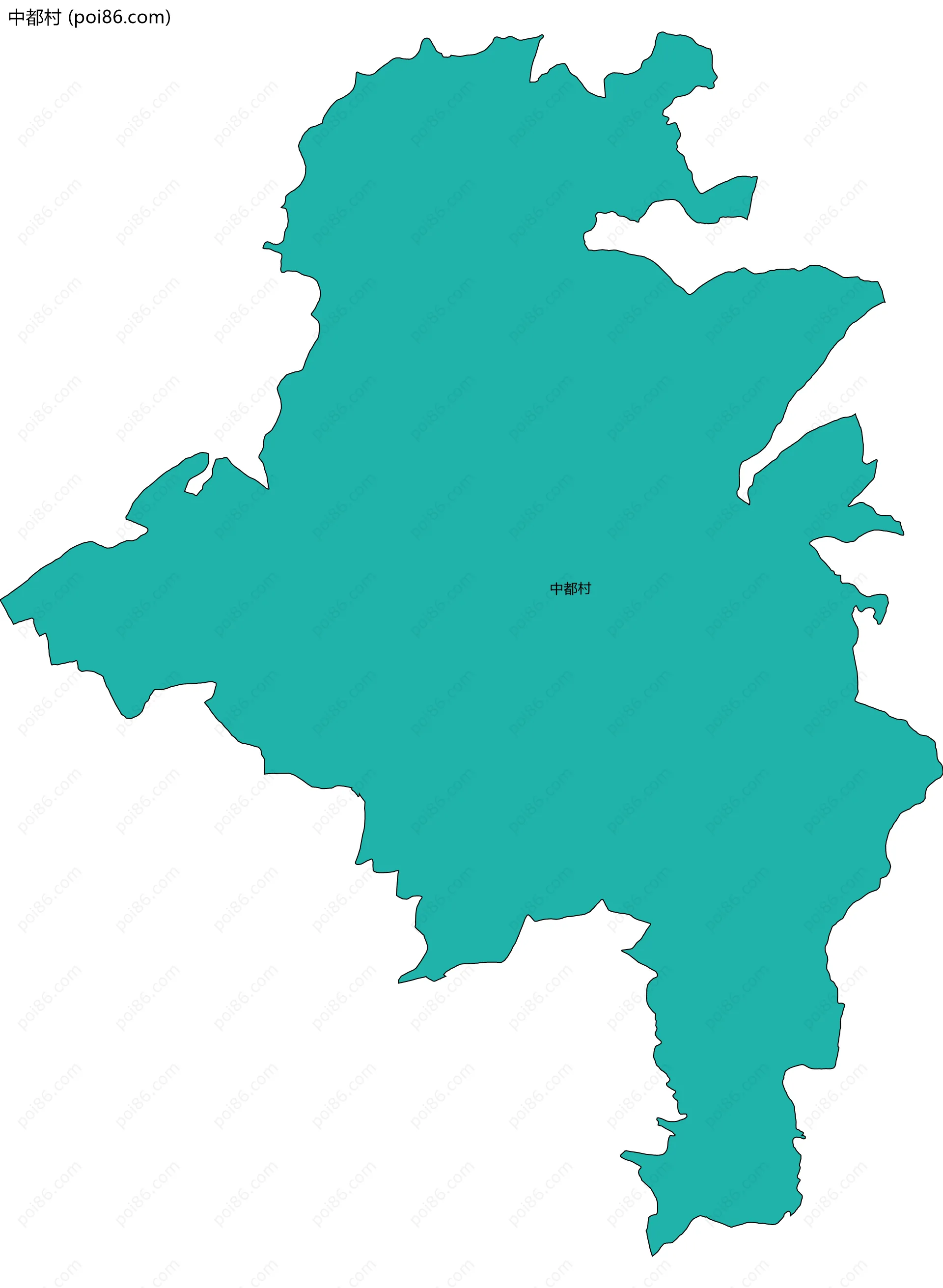 中都村边界地图