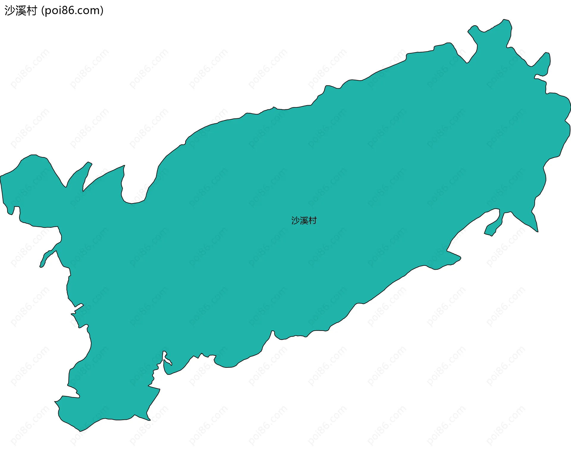 沙溪村边界地图