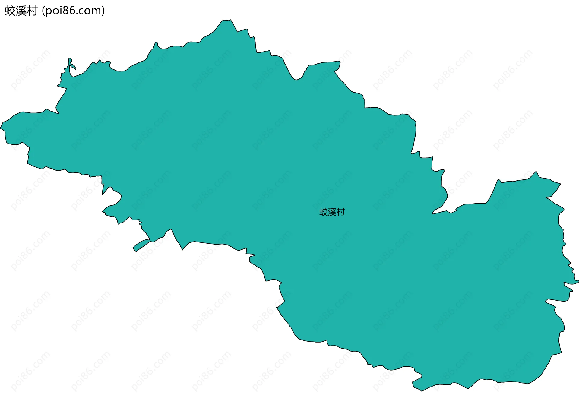蛟溪村边界地图