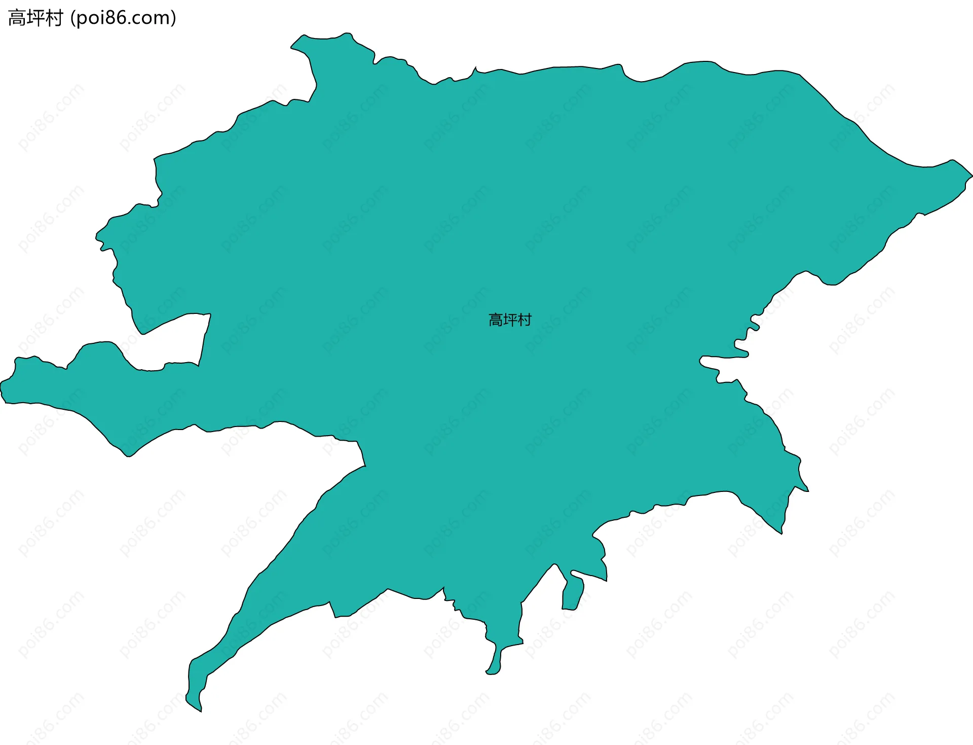 高坪村边界地图