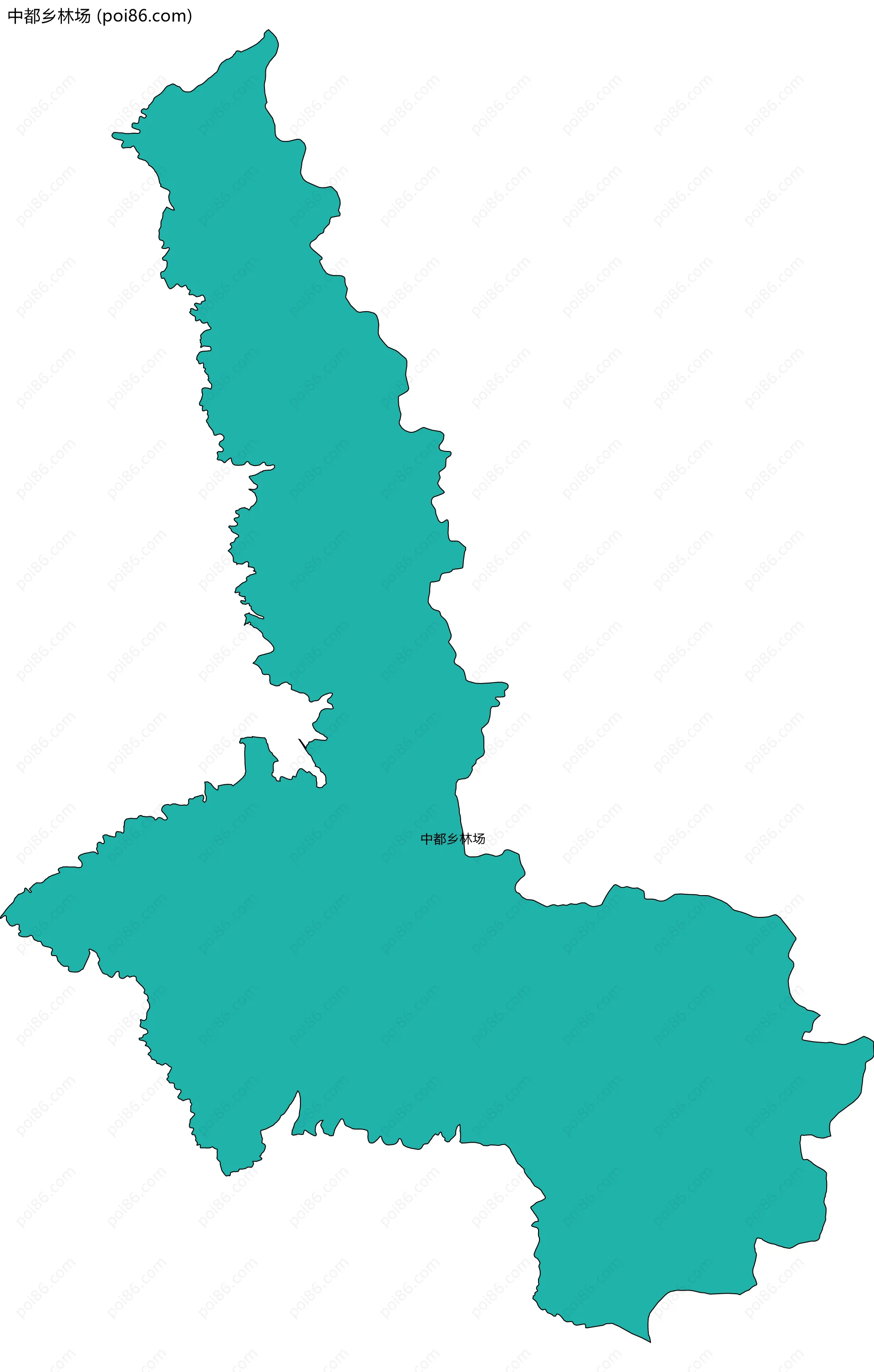 中都乡林场边界地图