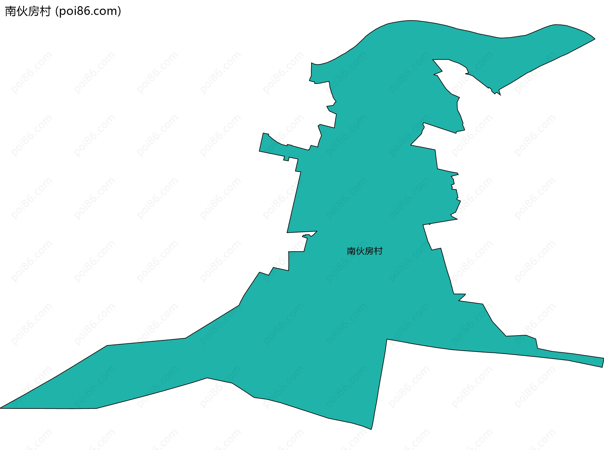 南伙房村边界地图