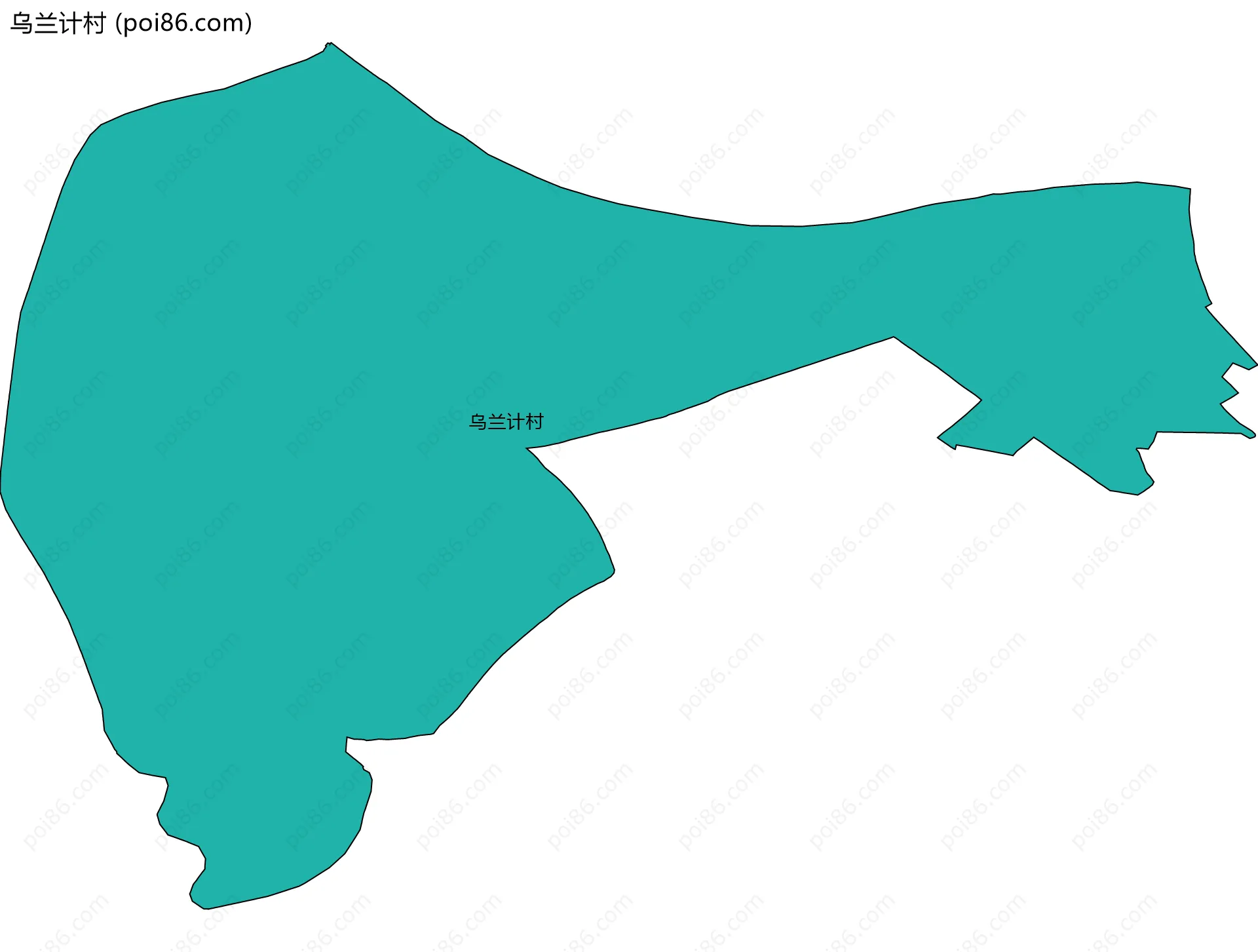 乌兰计村边界地图