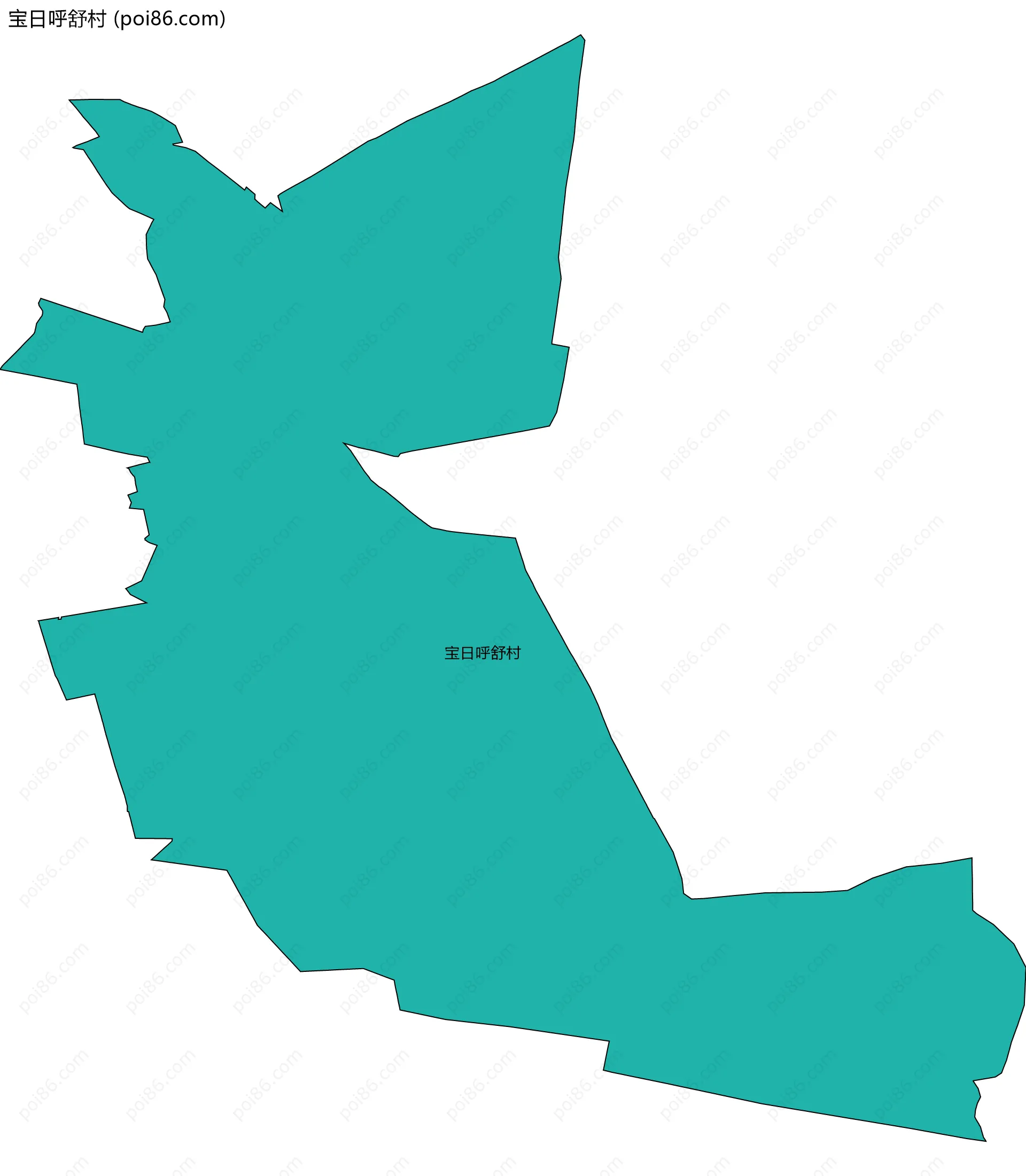 宝日呼舒村边界地图