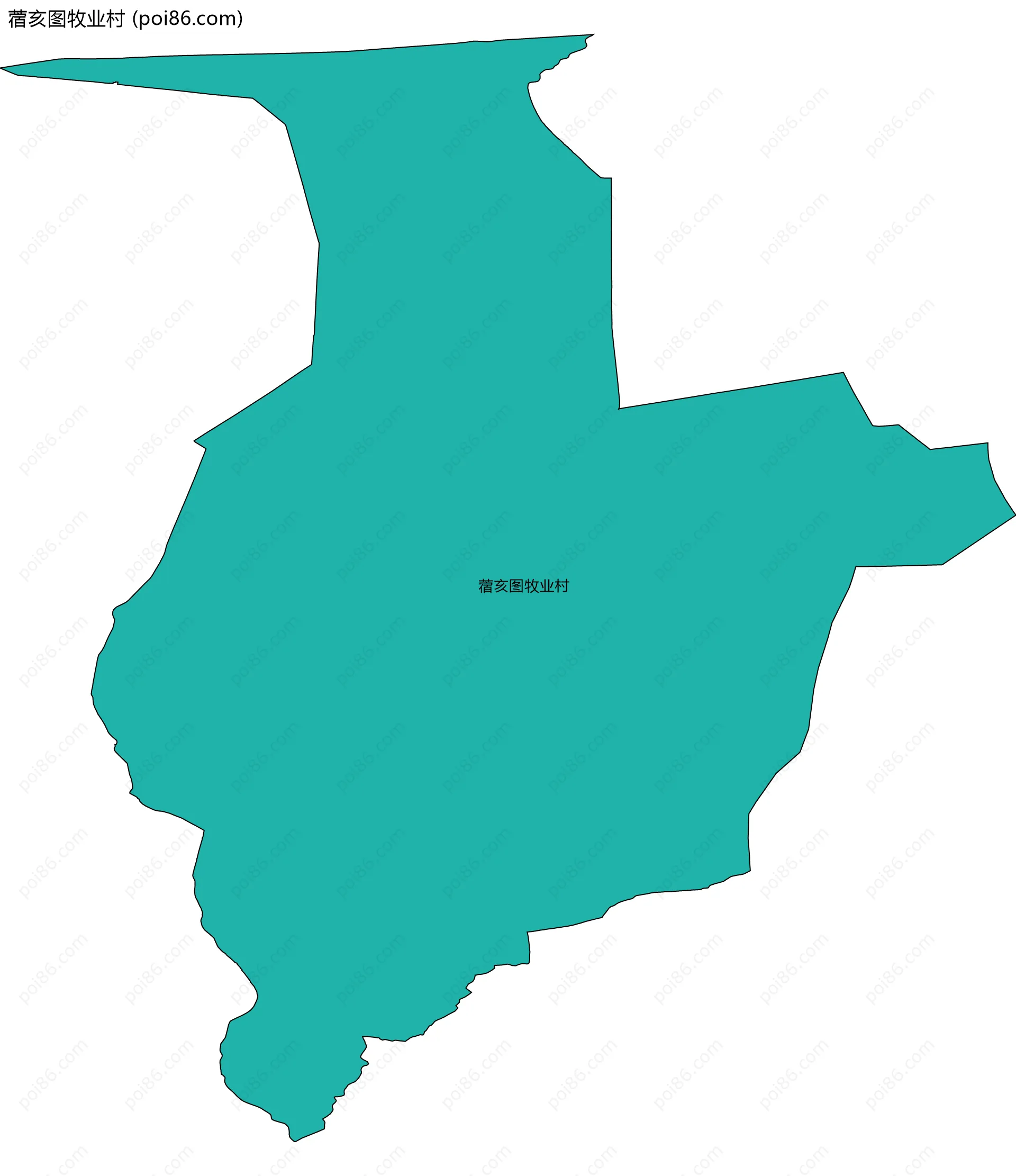 蓿亥图牧业村边界地图