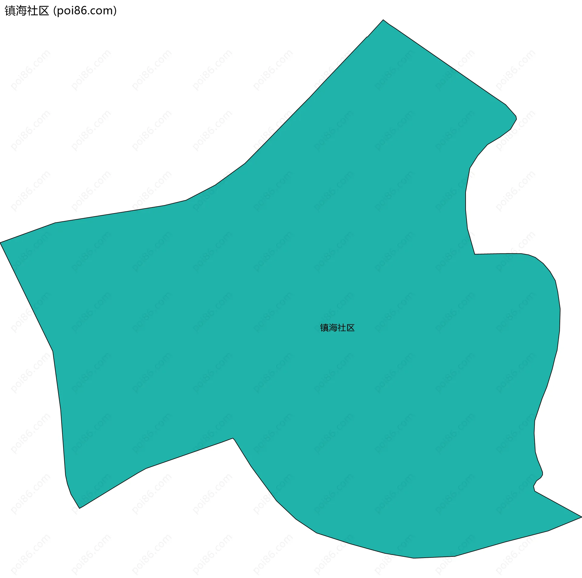 镇海社区边界地图