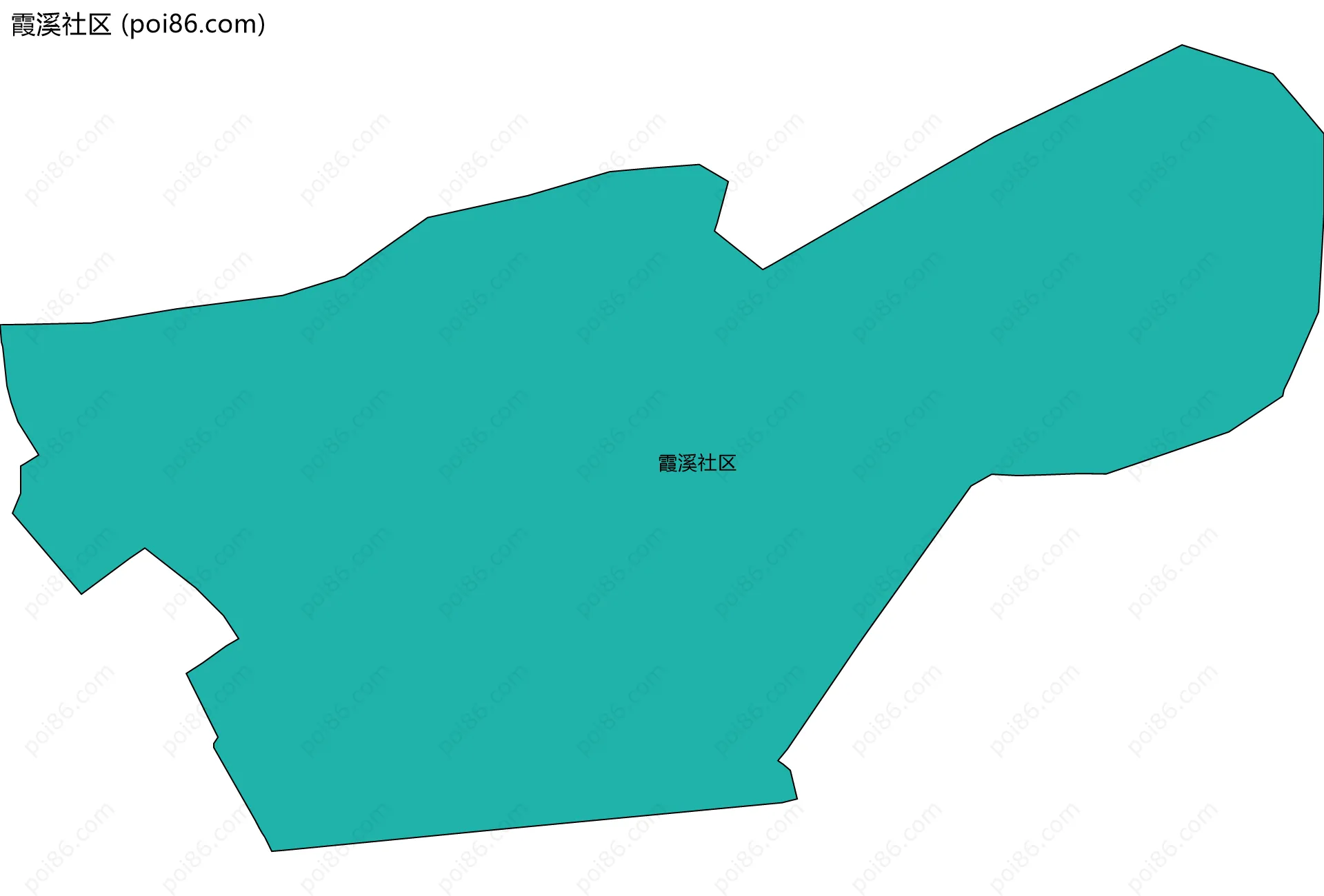 霞溪社区边界地图