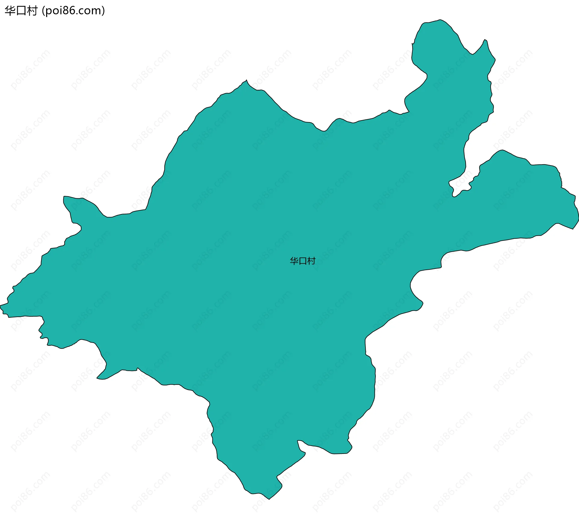 华口村边界地图