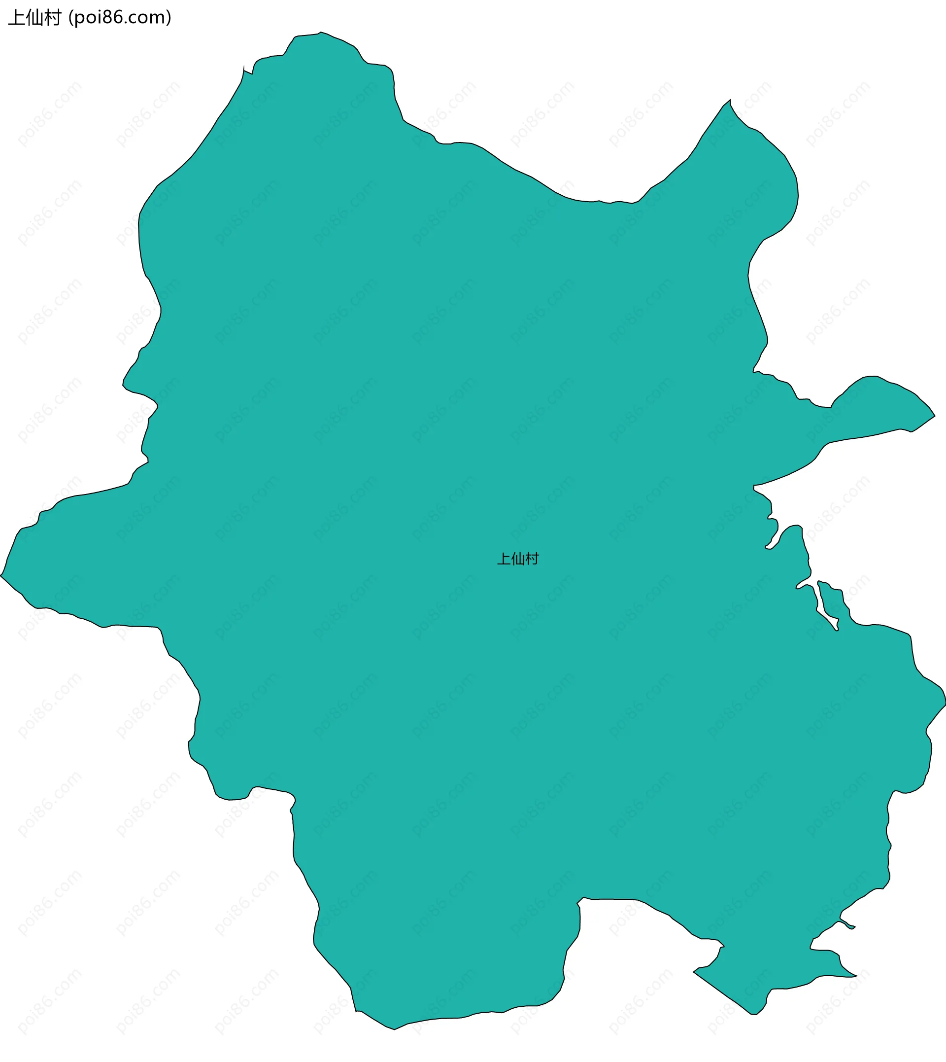 上仙村边界地图
