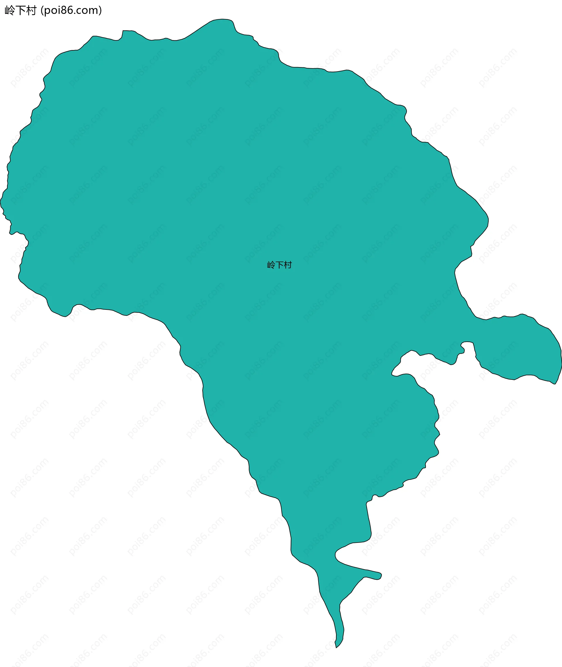 岭下村边界地图