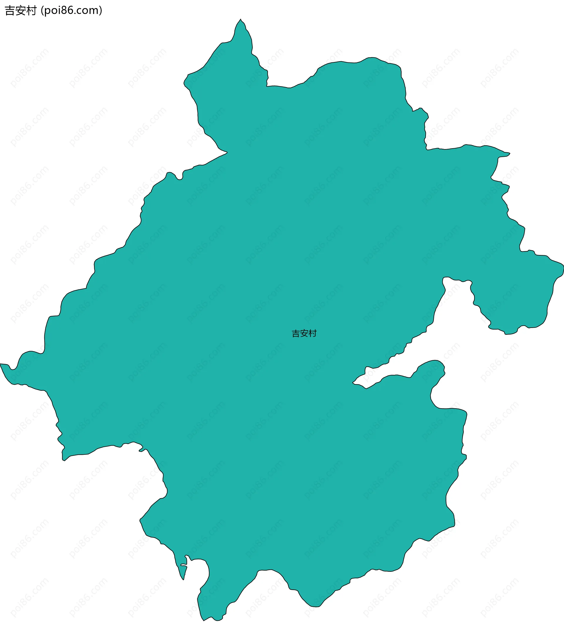 吉安村边界地图