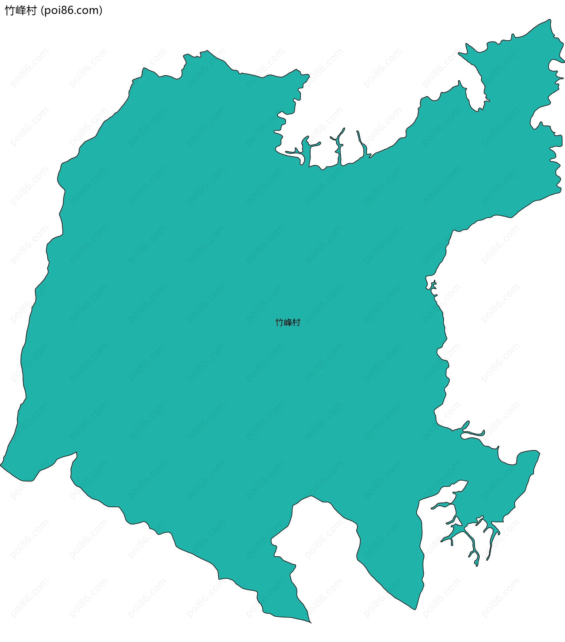 竹峰村边界地图