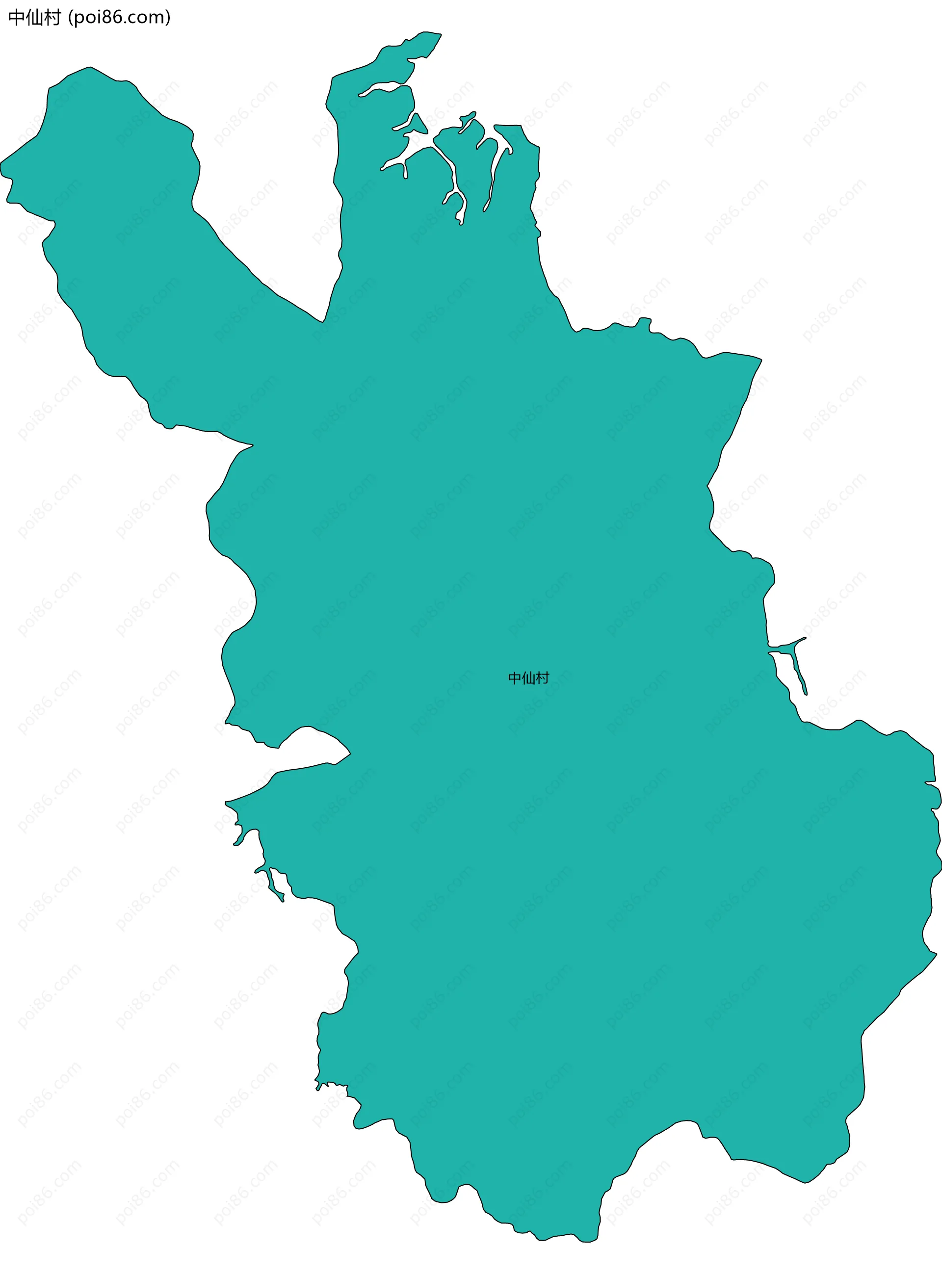 中仙村边界地图