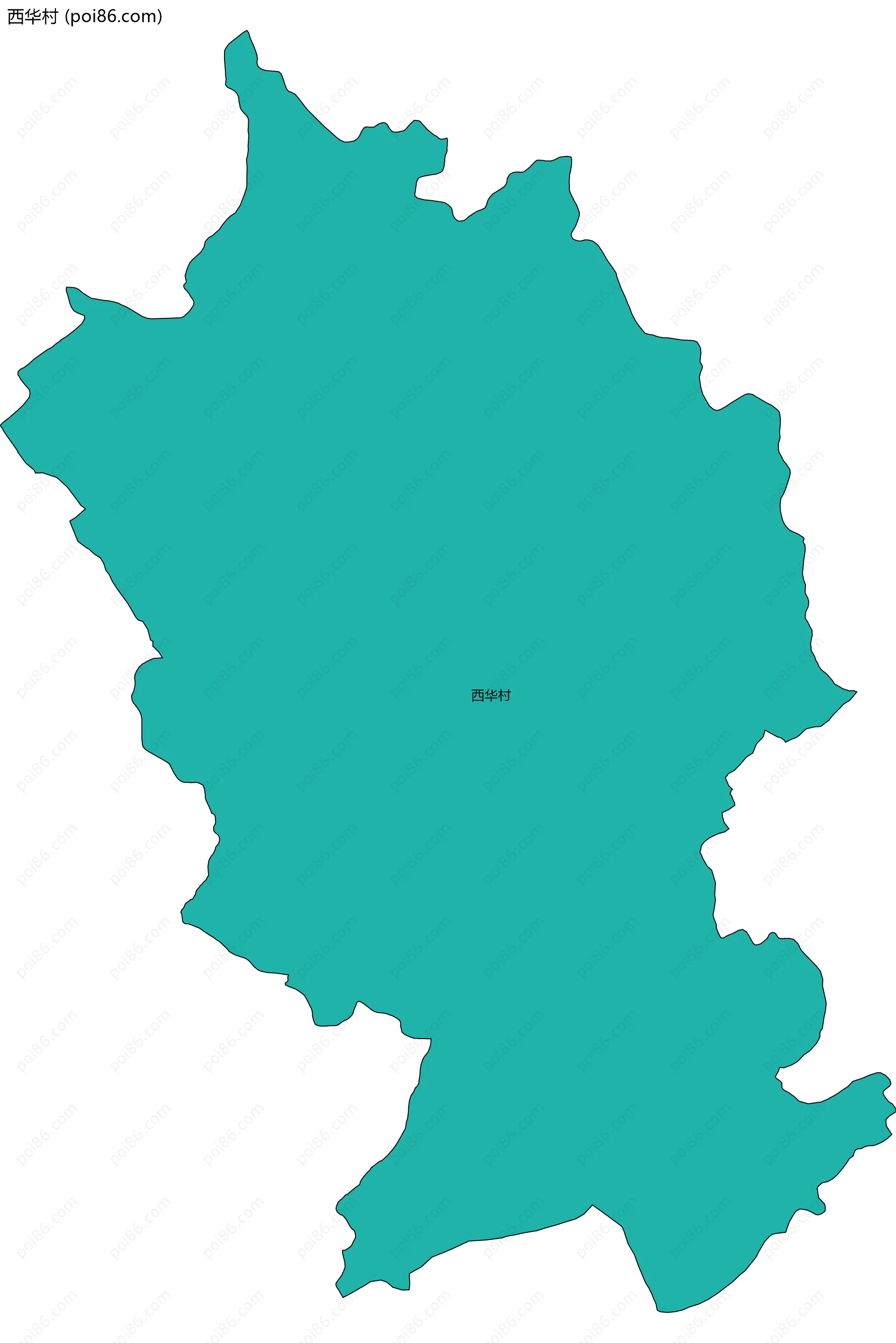 西华村边界地图