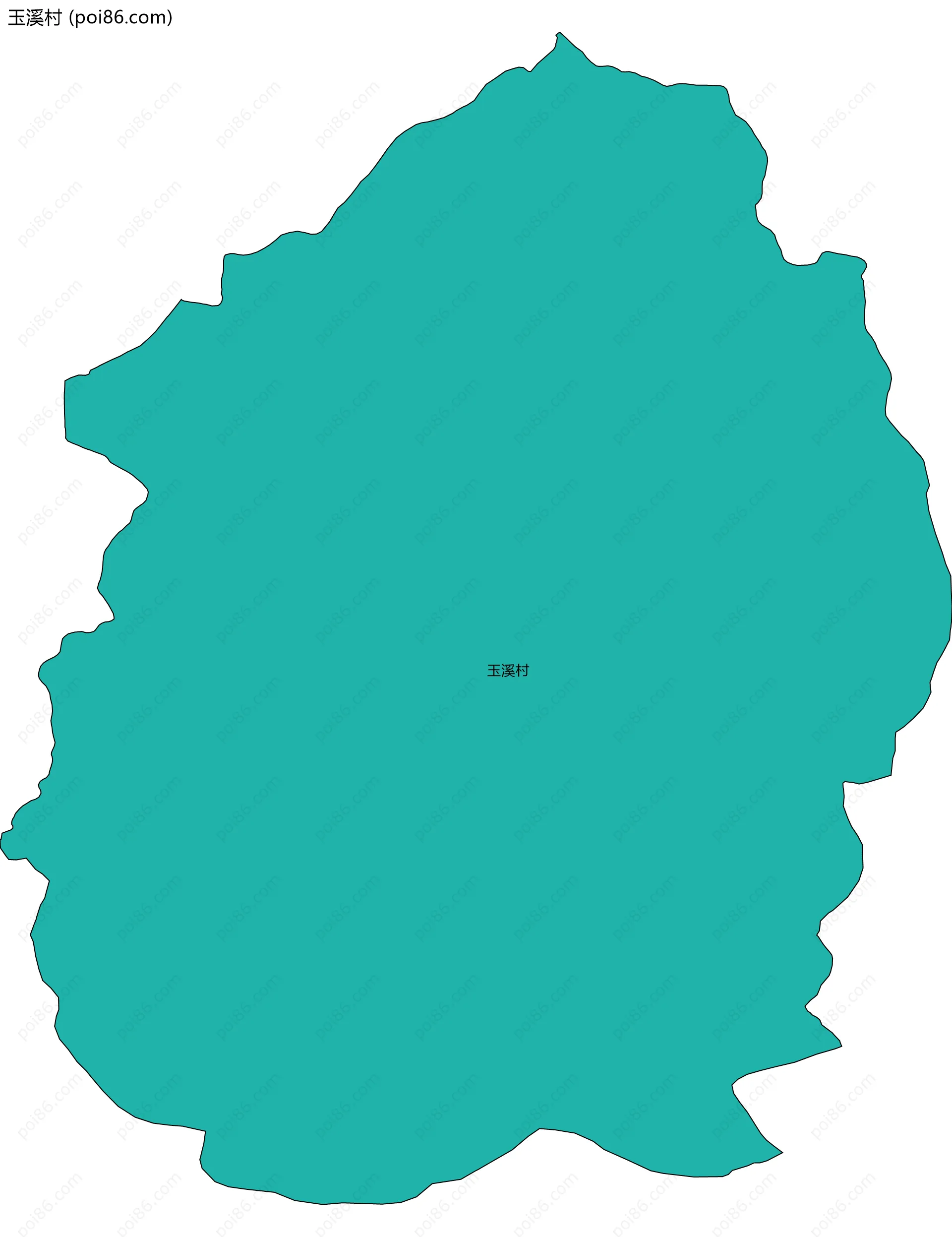玉溪村边界地图