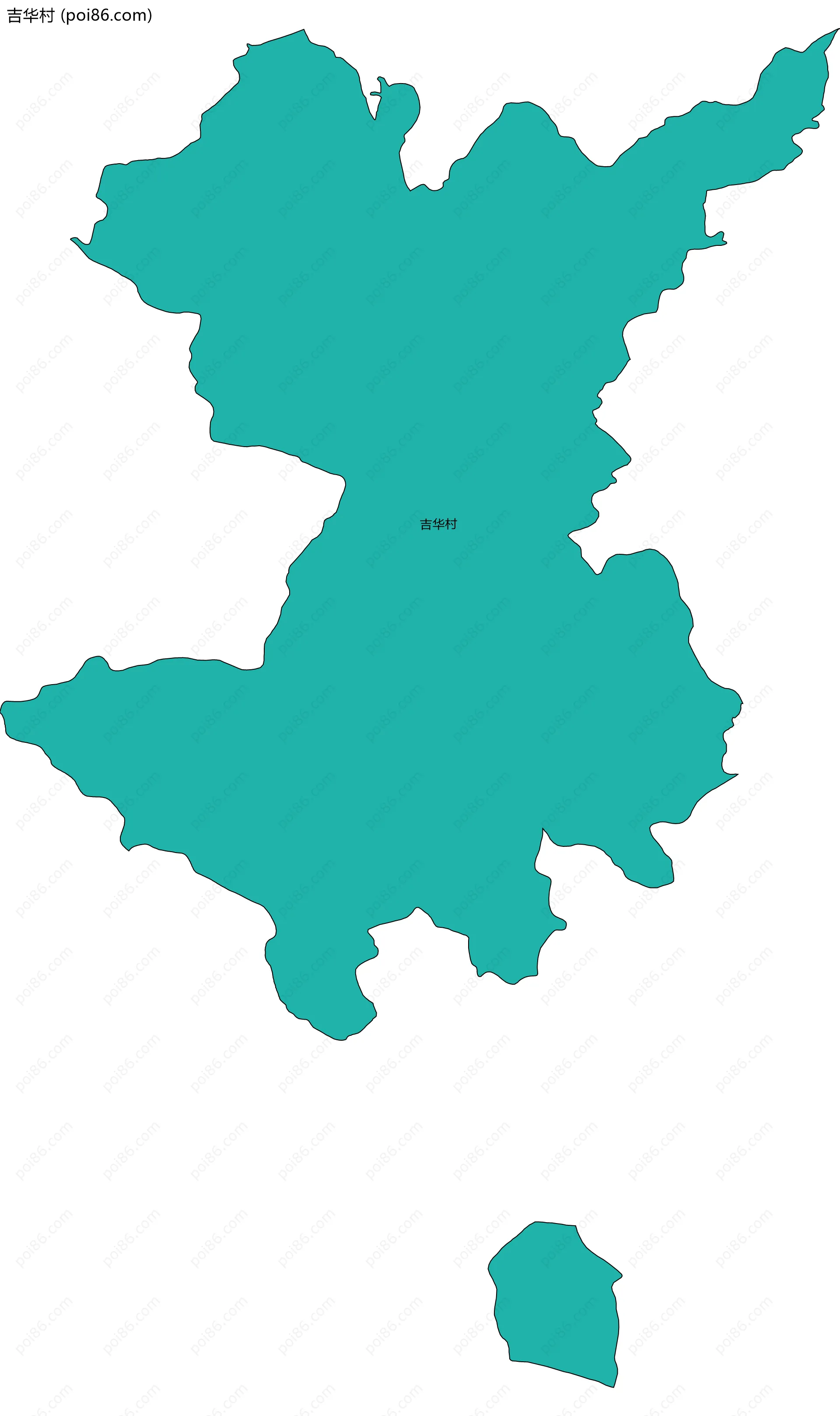 吉华村边界地图