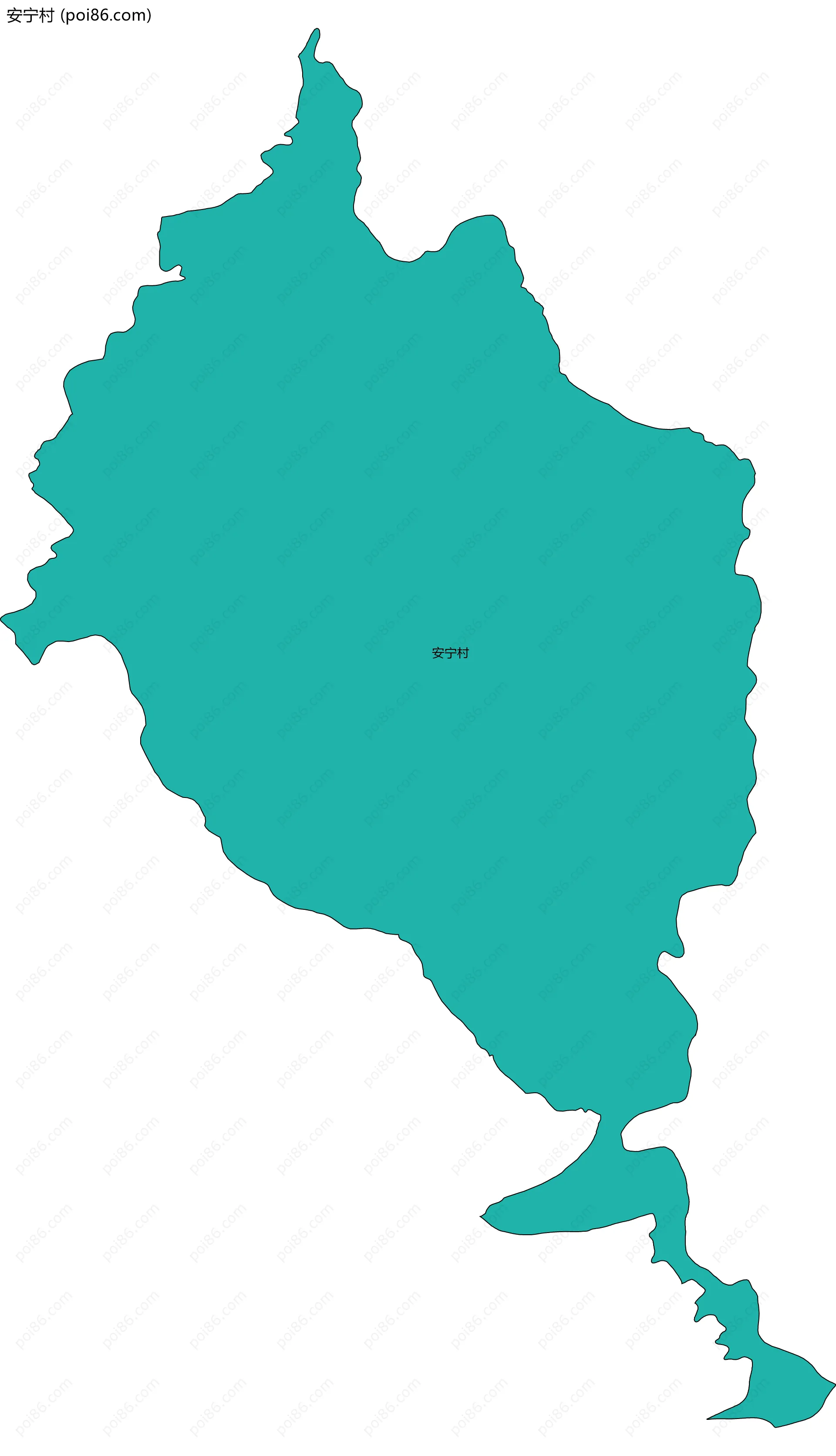 安宁村边界地图