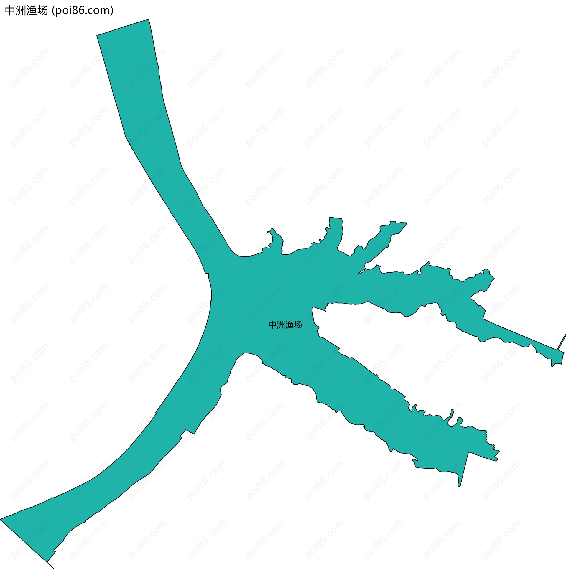 中洲渔场边界地图(五级行政区划)