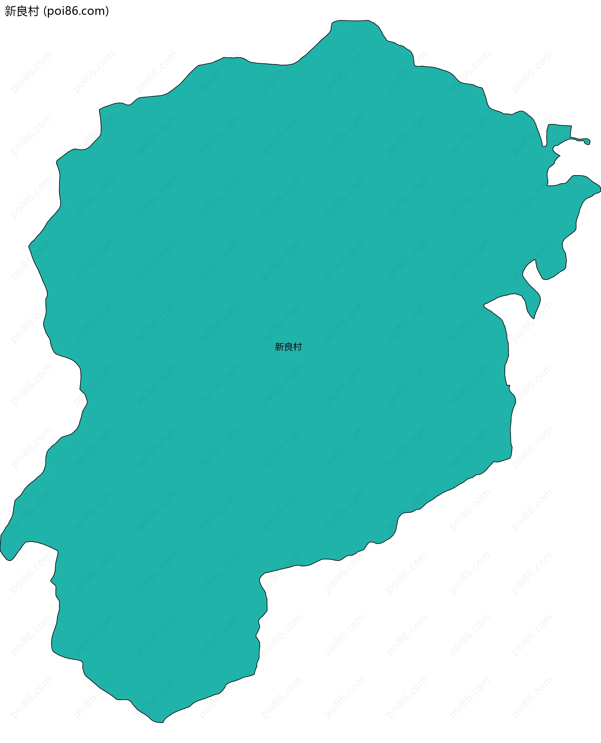 新良村边界地图