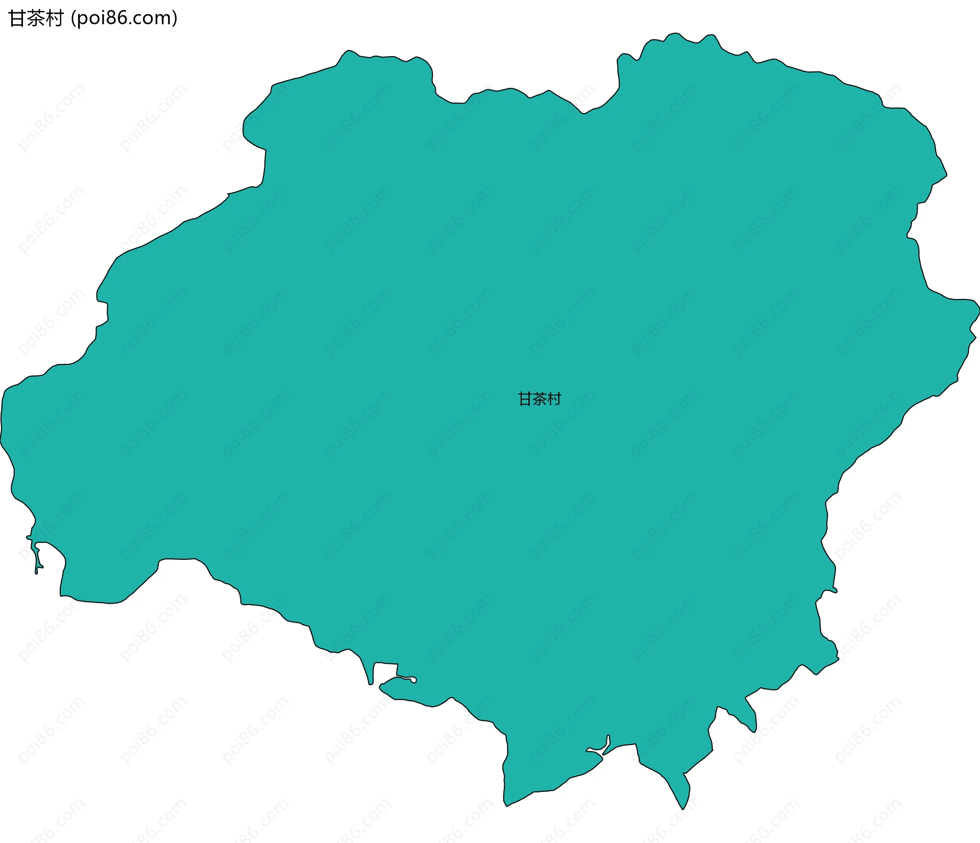 甘茶村边界地图