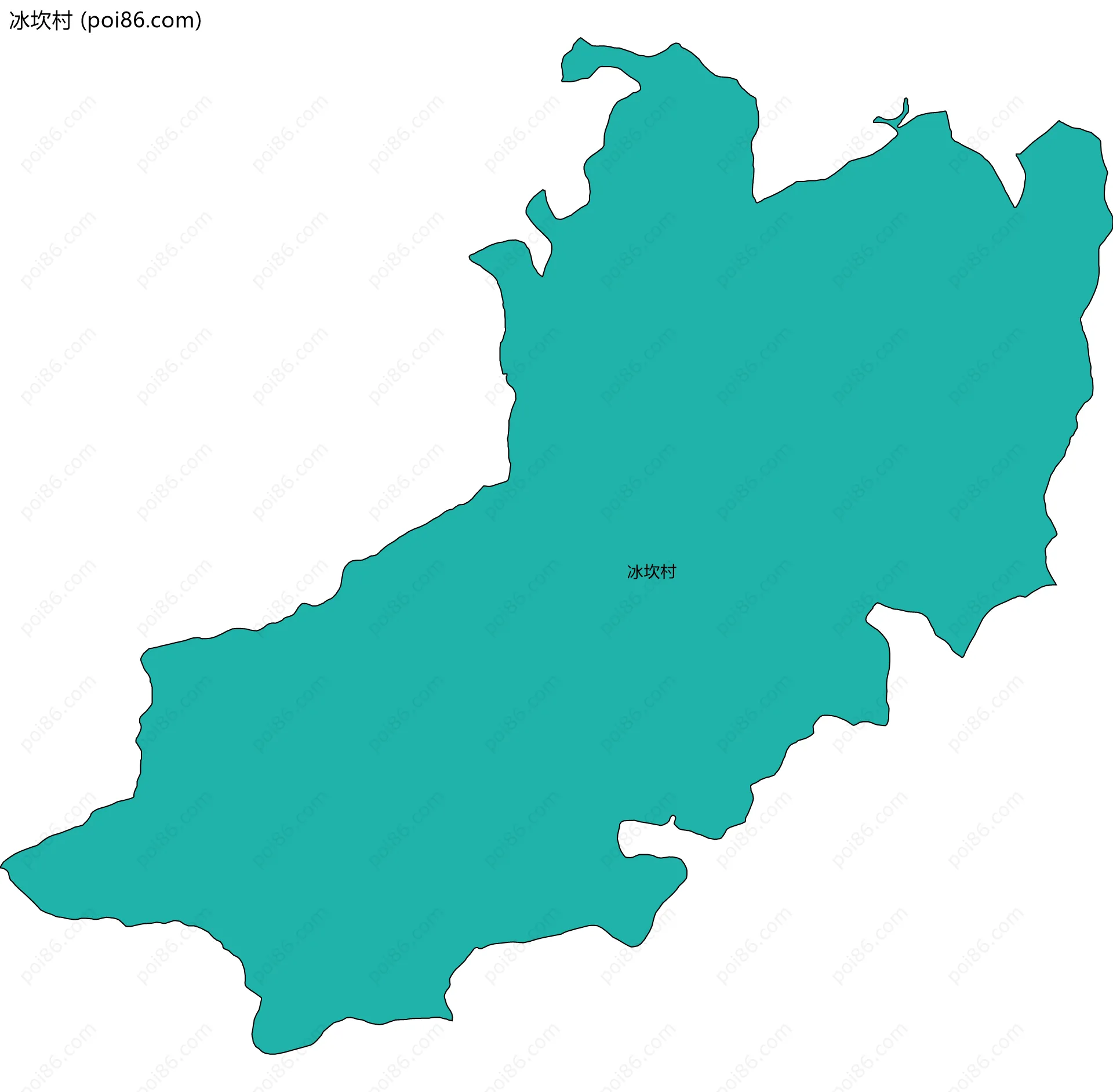 冰坎村边界地图