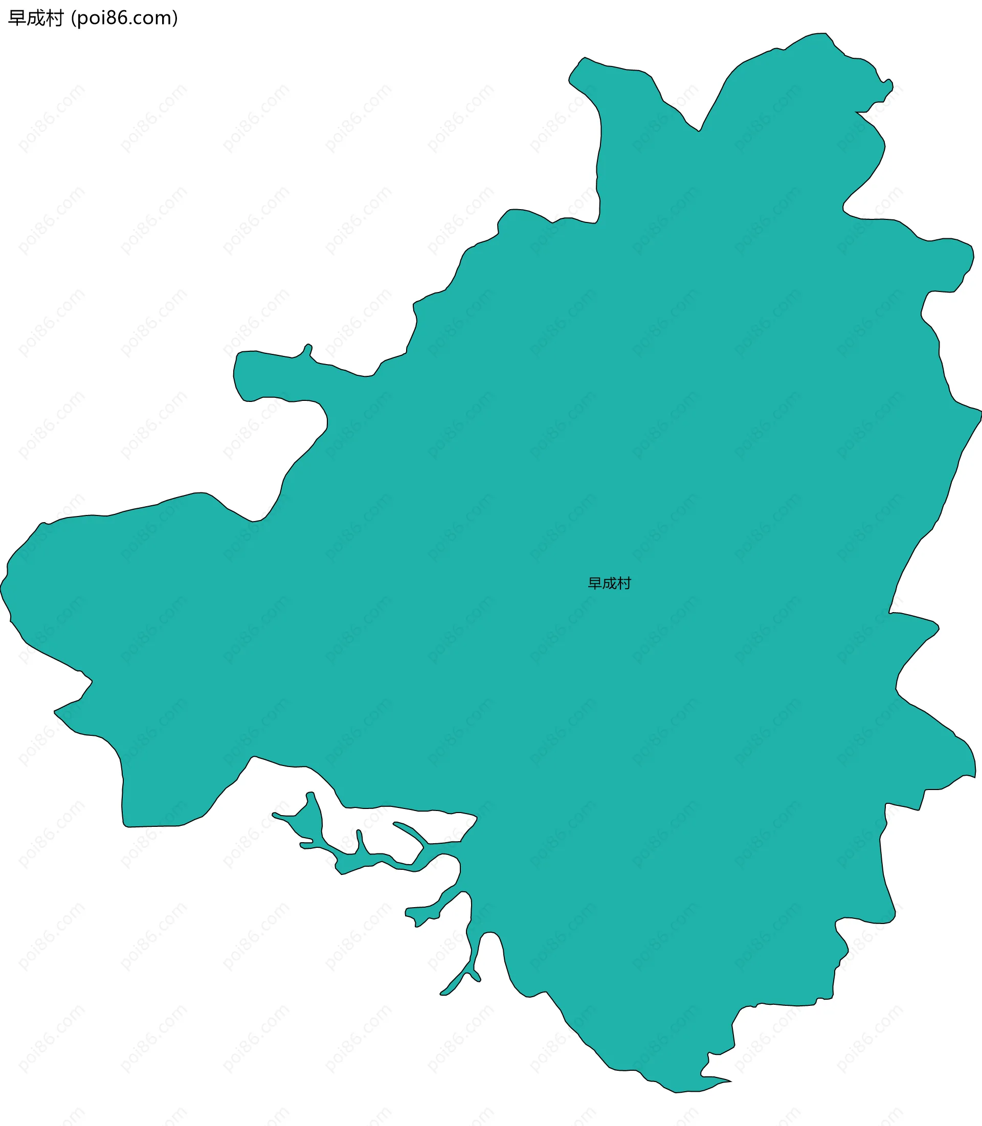 早成村边界地图