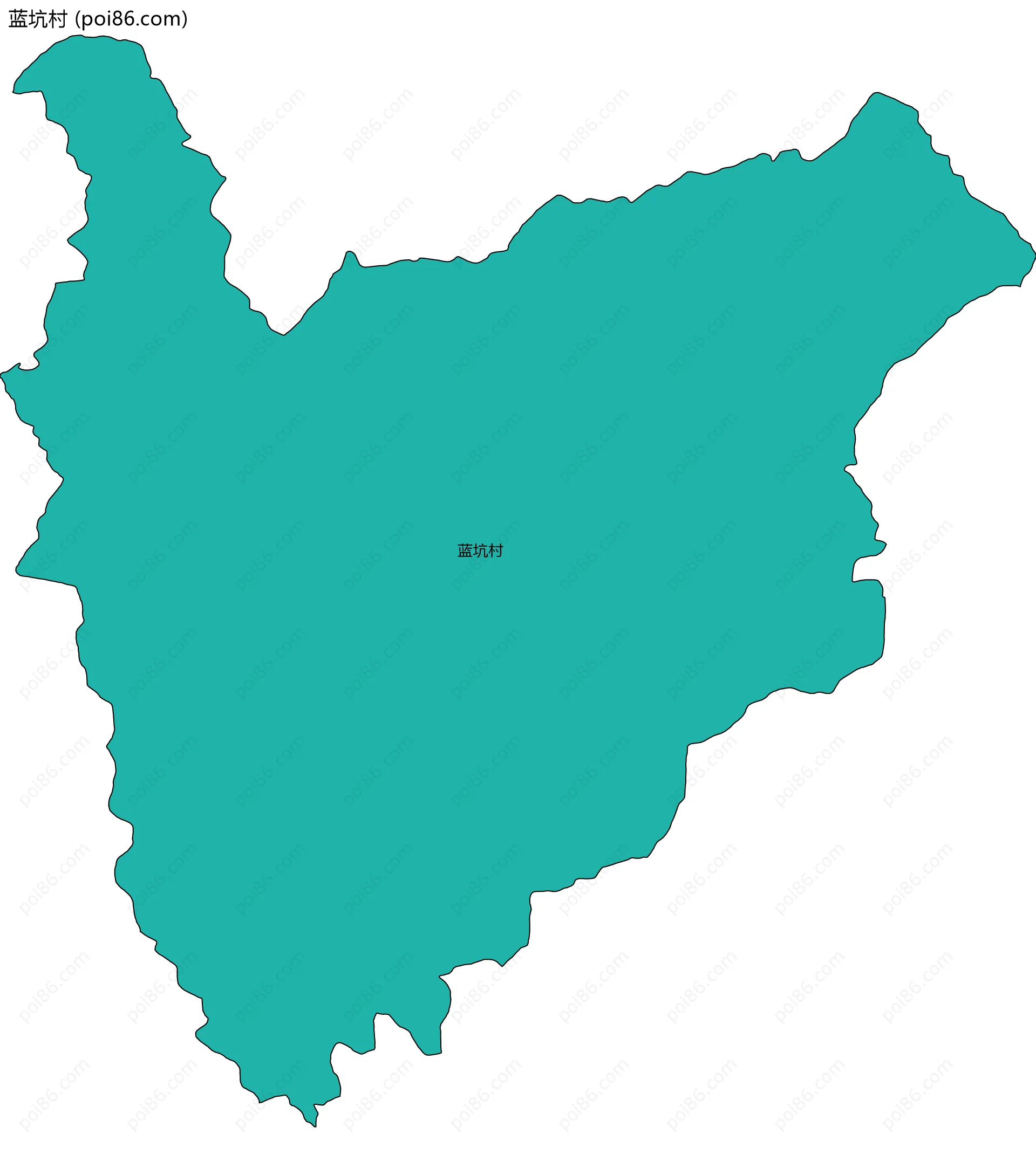 蓝坑村边界地图