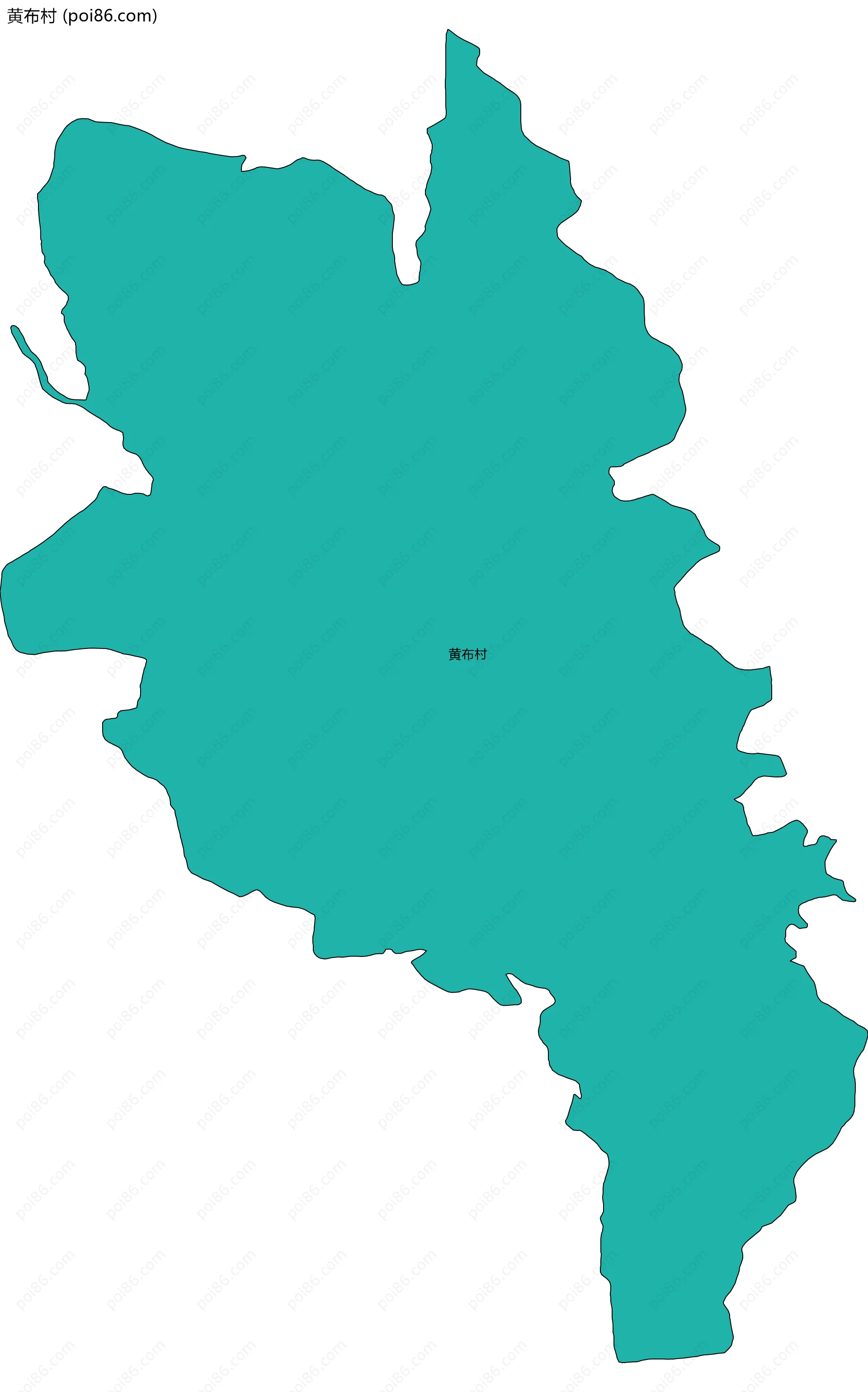 黄布村边界地图