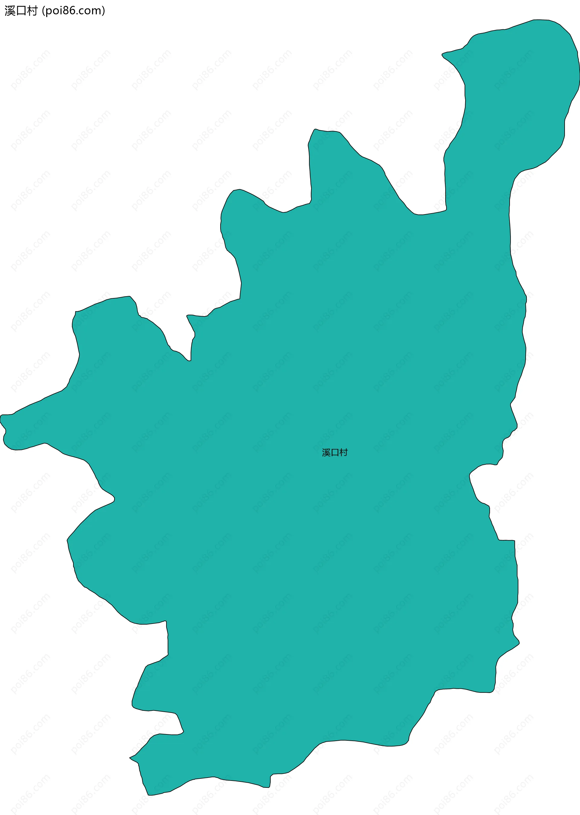 溪口村边界地图