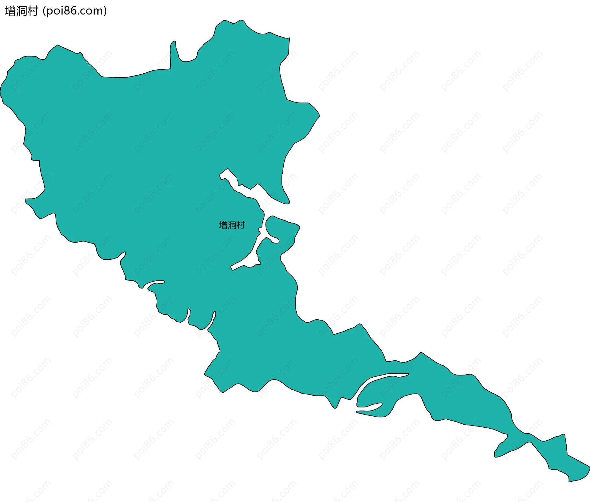 增洞村边界地图