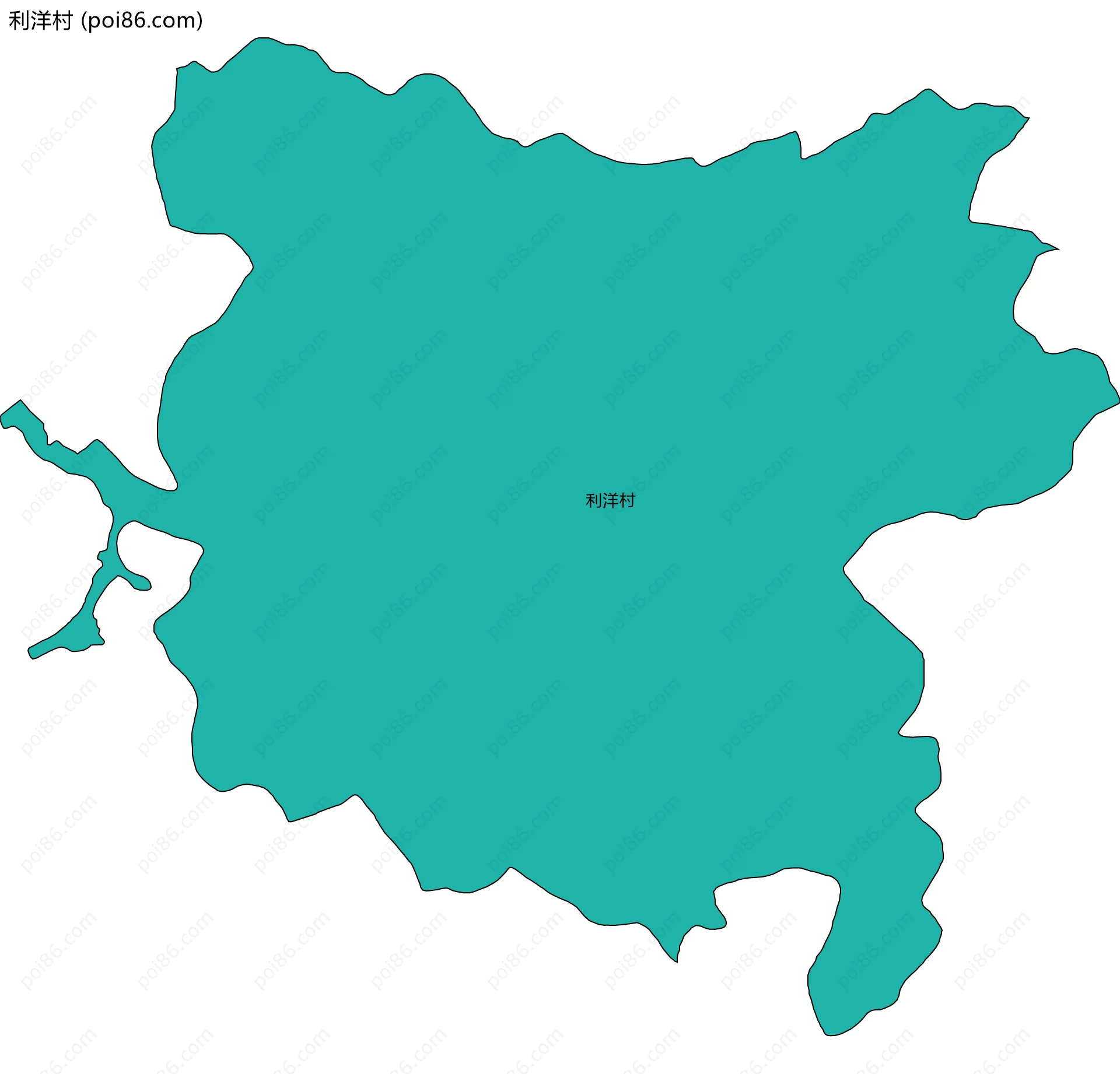 利洋村边界地图