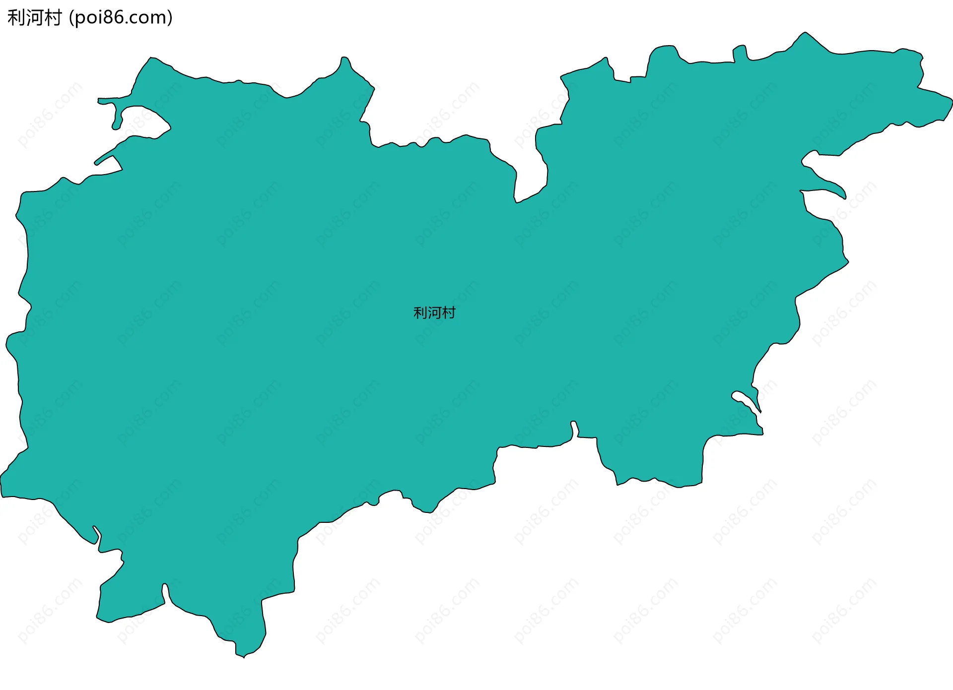 利河村边界地图