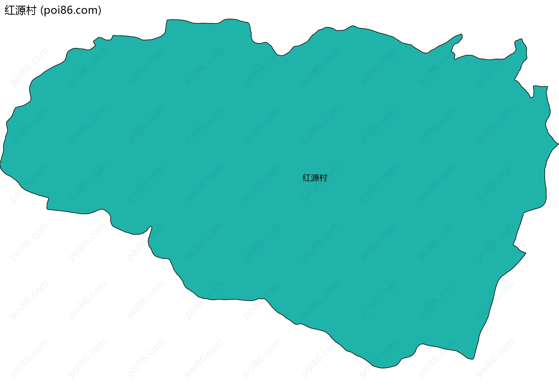 红源村边界地图