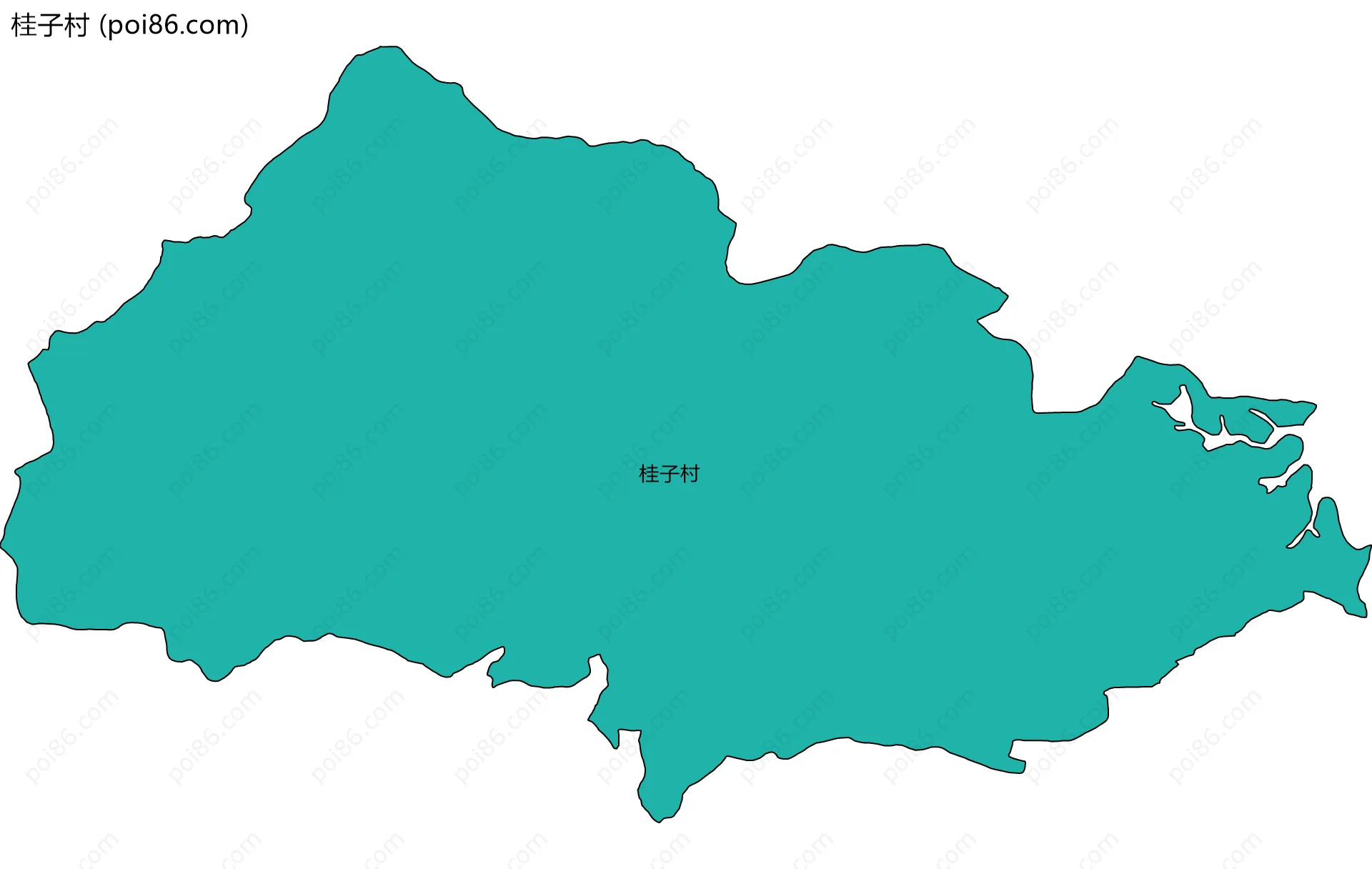 桂子村边界地图