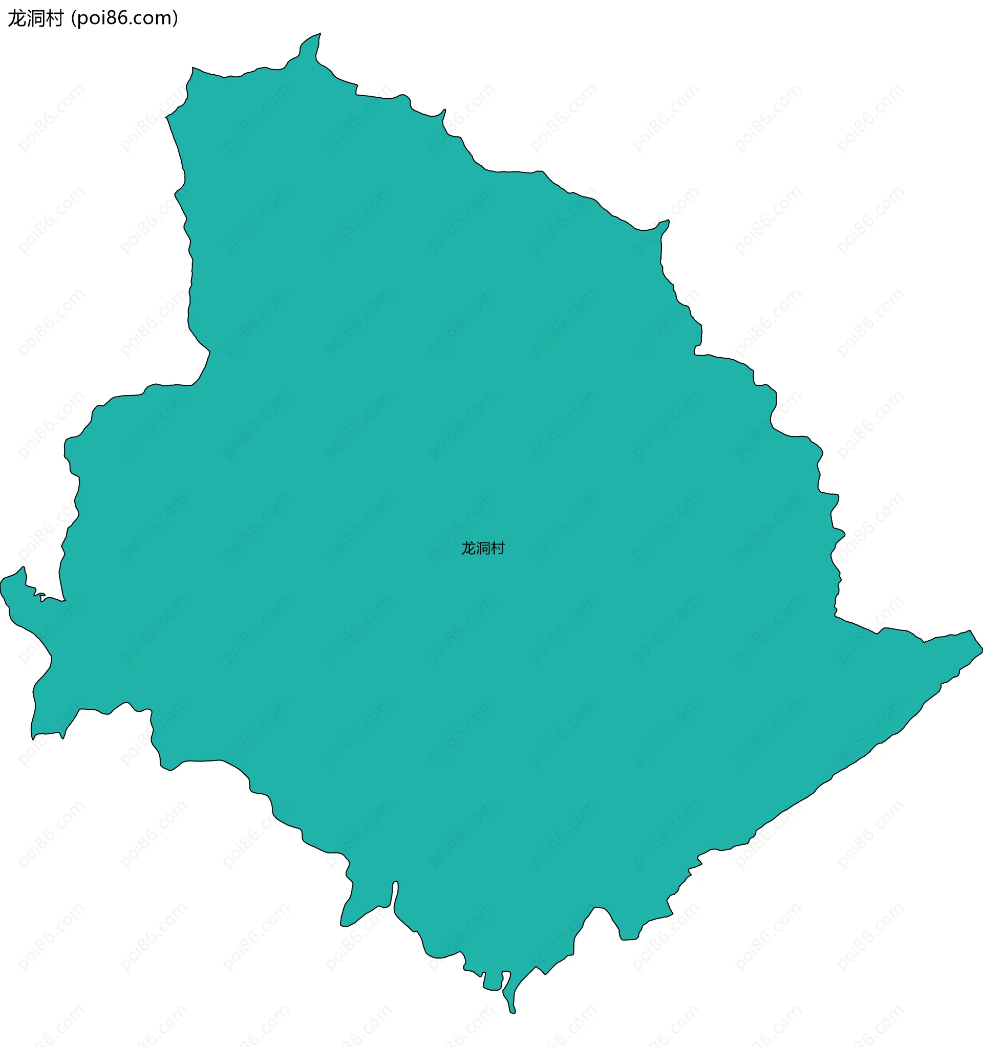 龙洞村边界地图