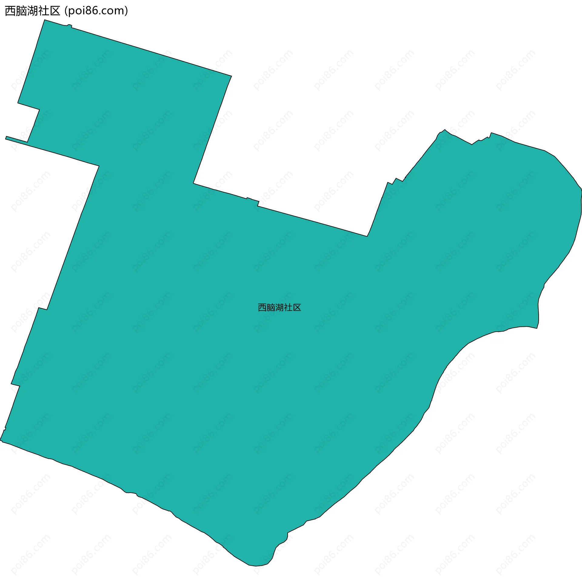 西脑湖社区边界地图