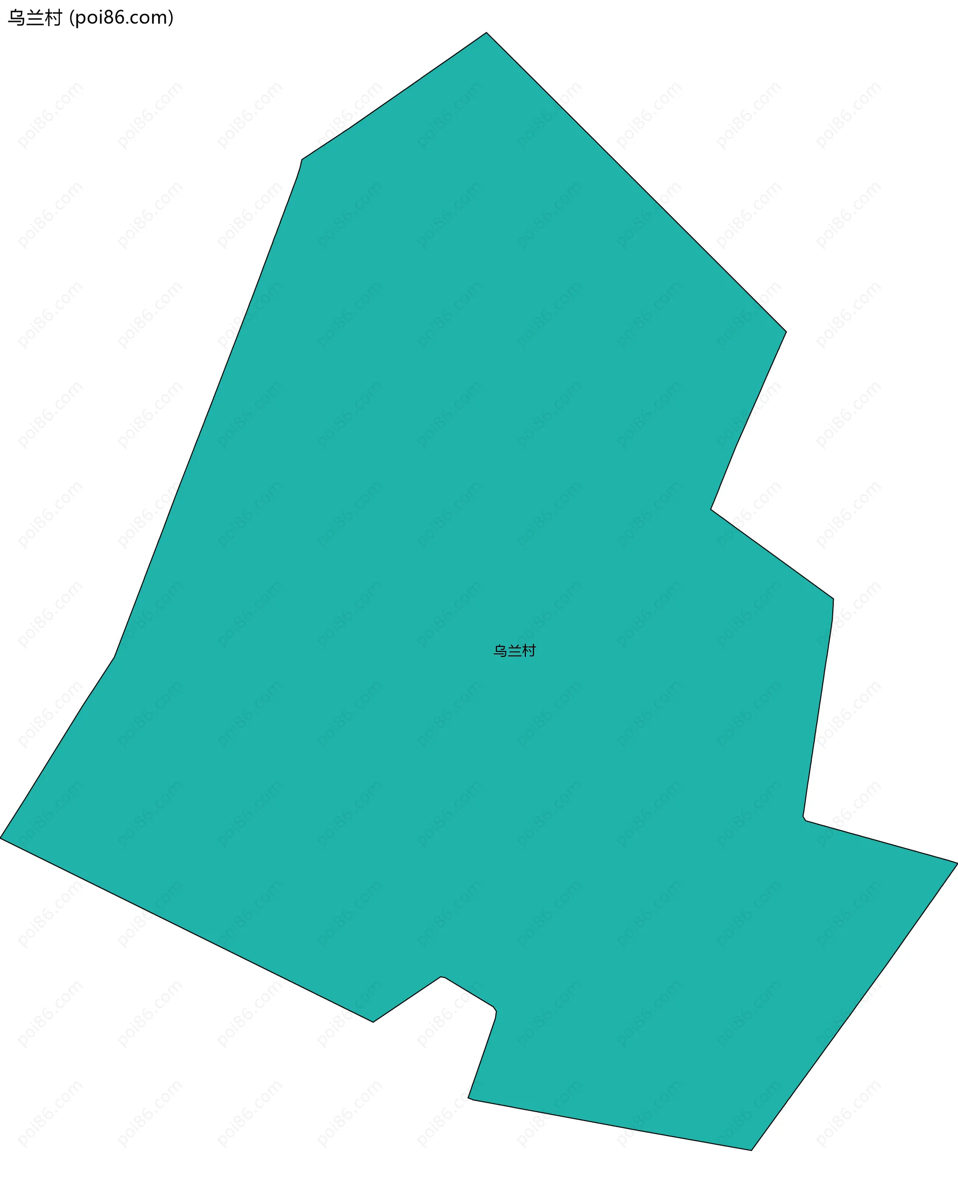 乌兰村边界地图