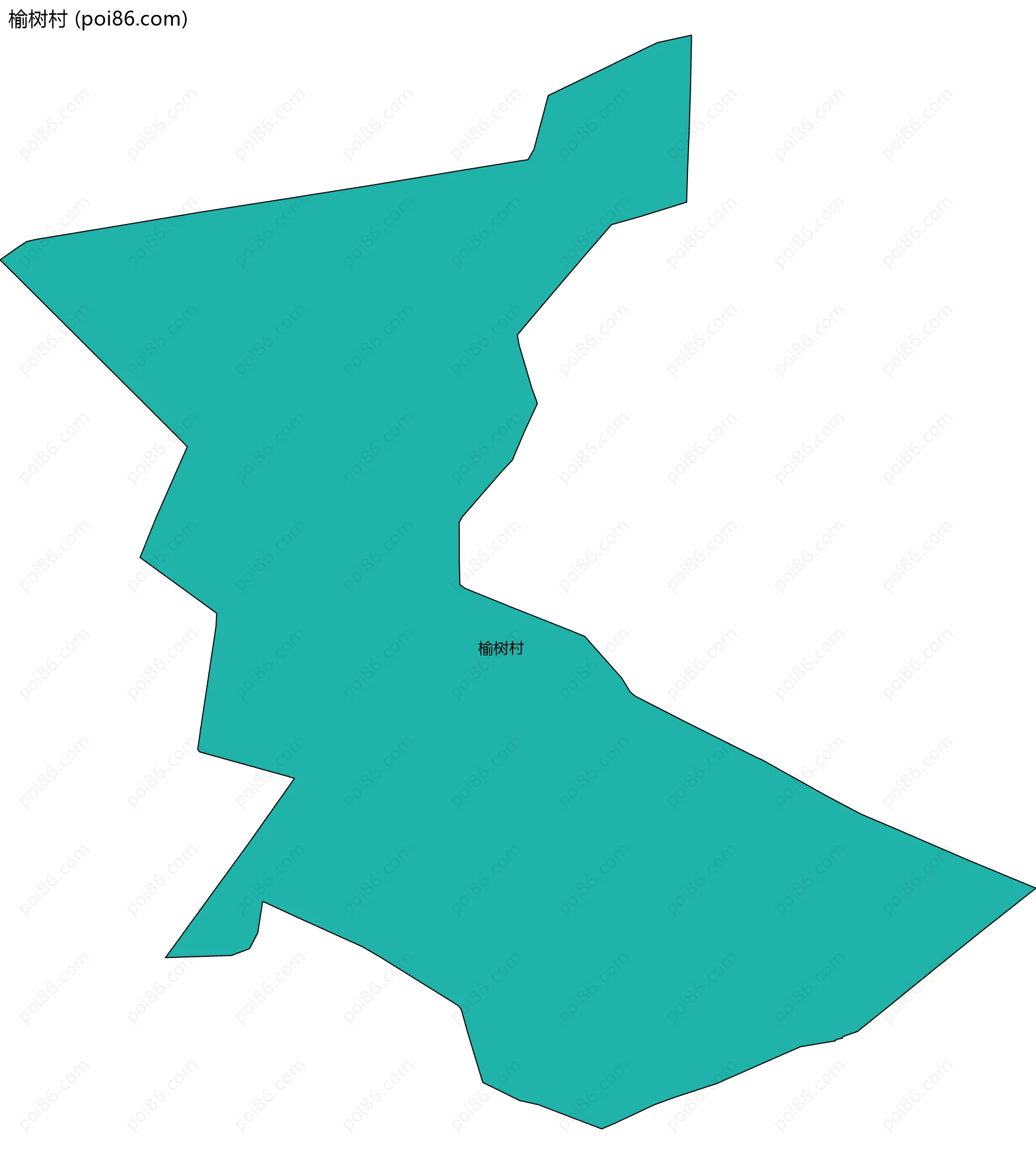 榆树村边界地图